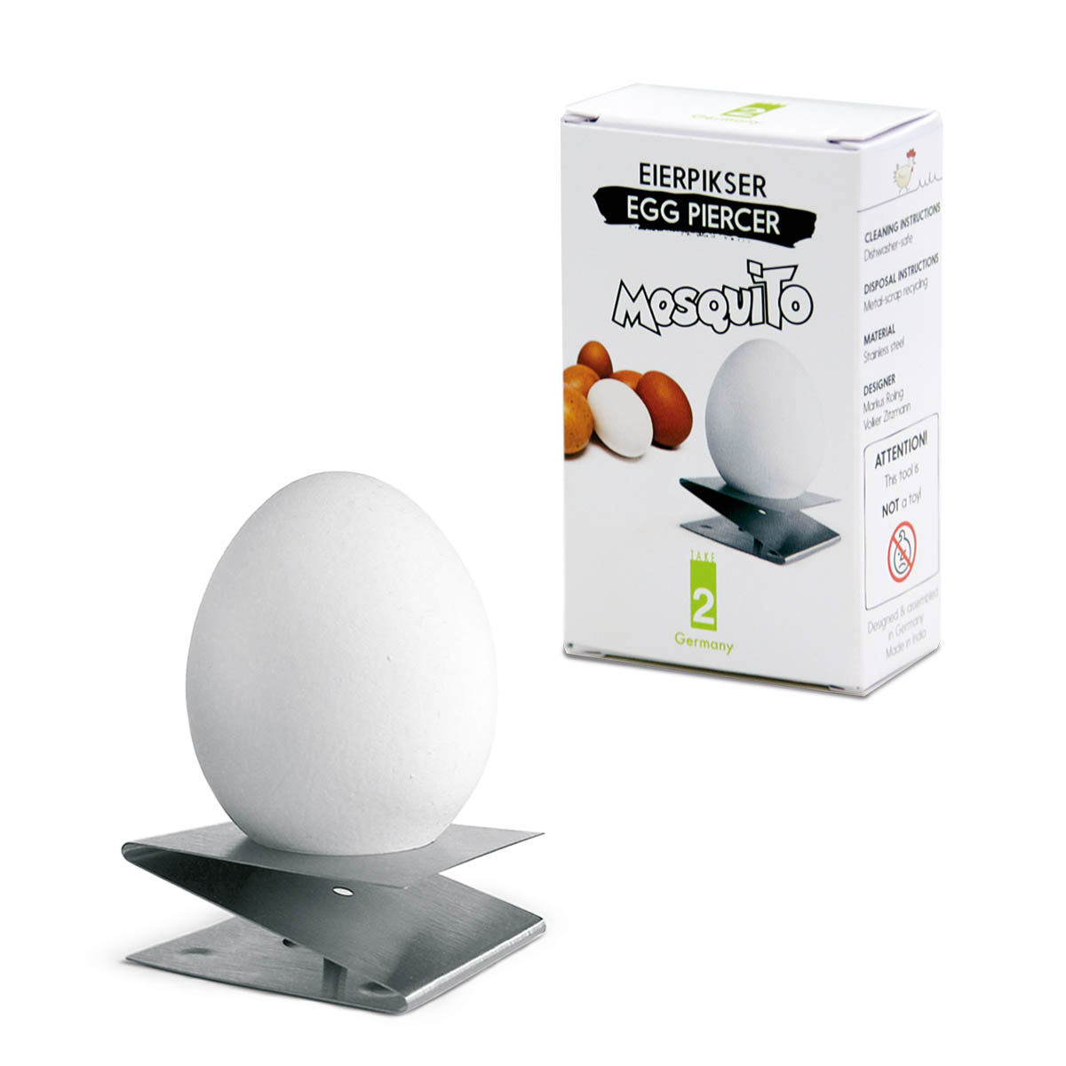 TAKE2 egg picker MOSQUITO made of stainless steel