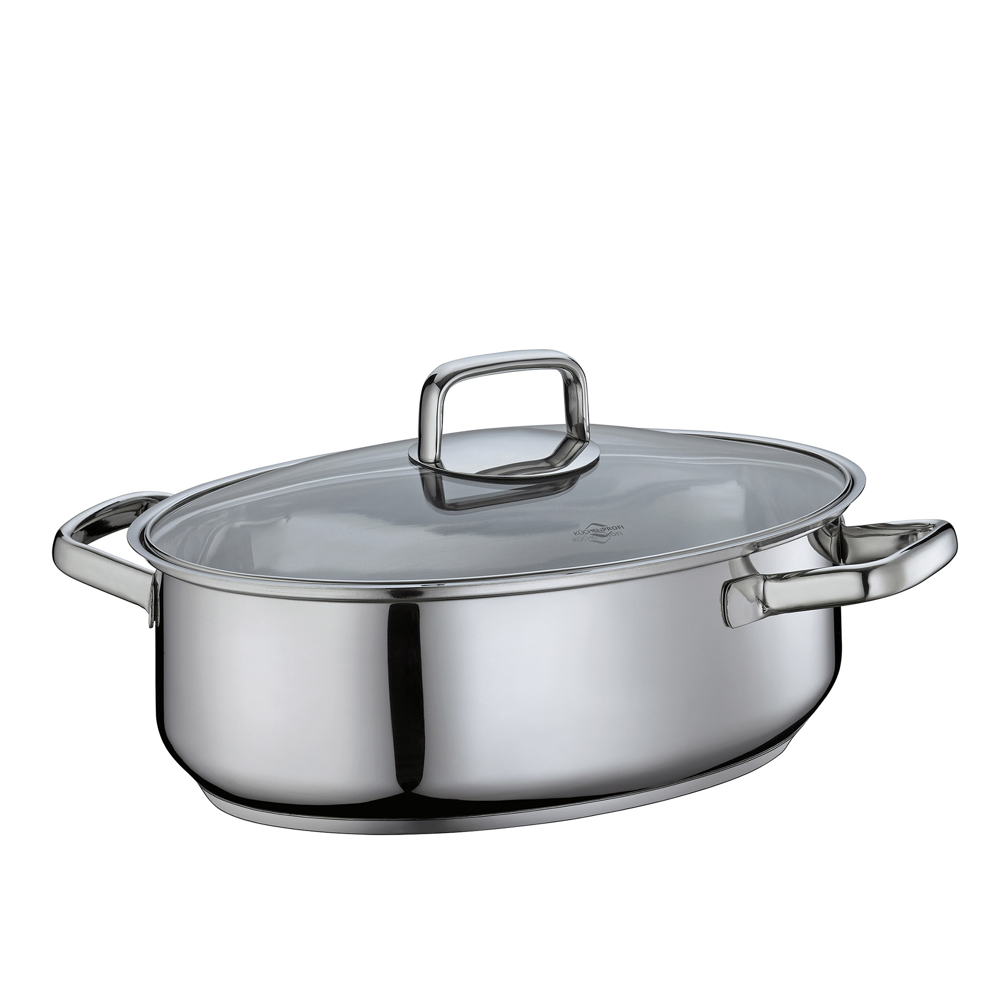 KÜCHENPROFI Gourmetbräter PISA Edelstahl 34 cm 5,0 Liter Glasdeckel INDUKTION