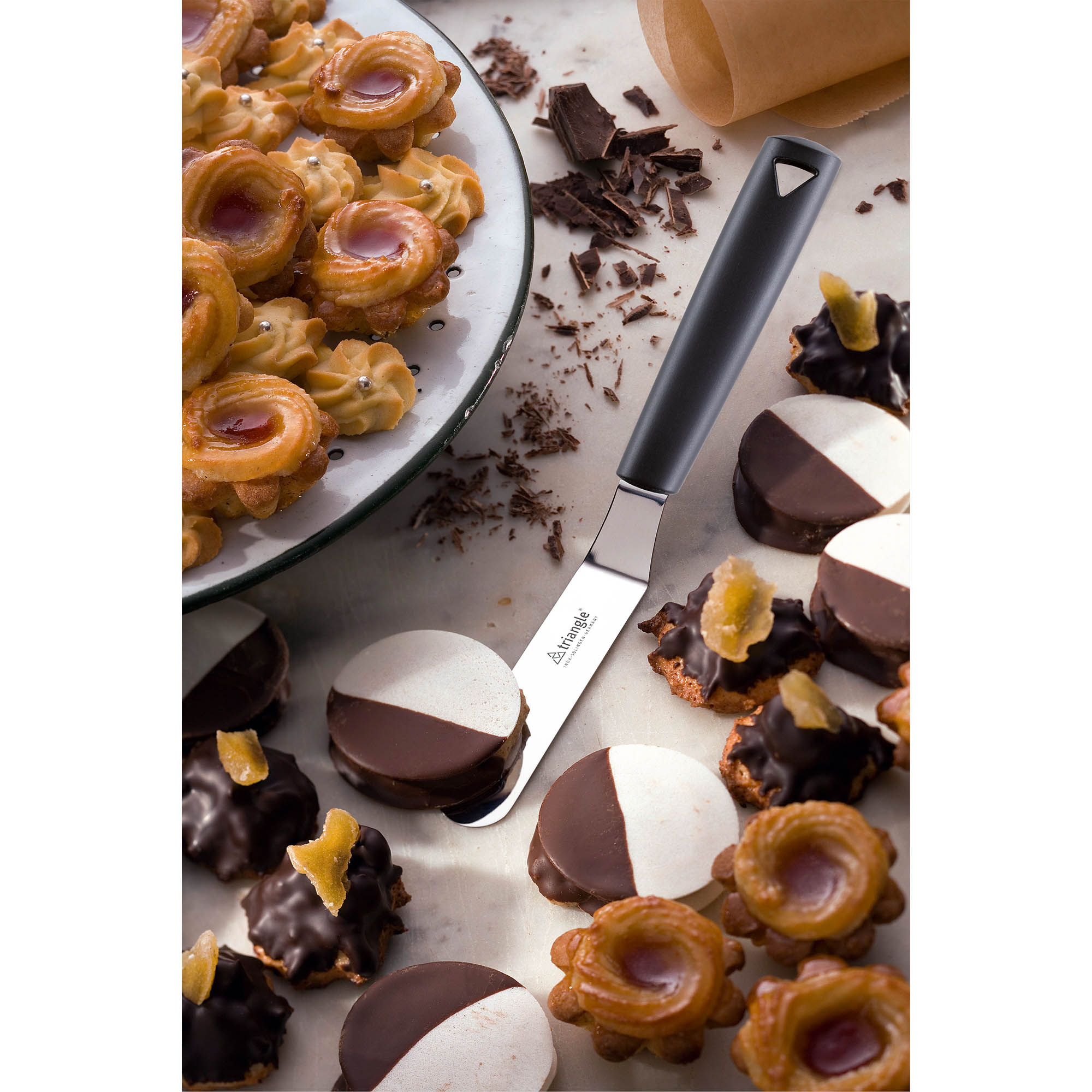 TRIANGLE angled confectionery palette SPIRIT 9 cm angled palette