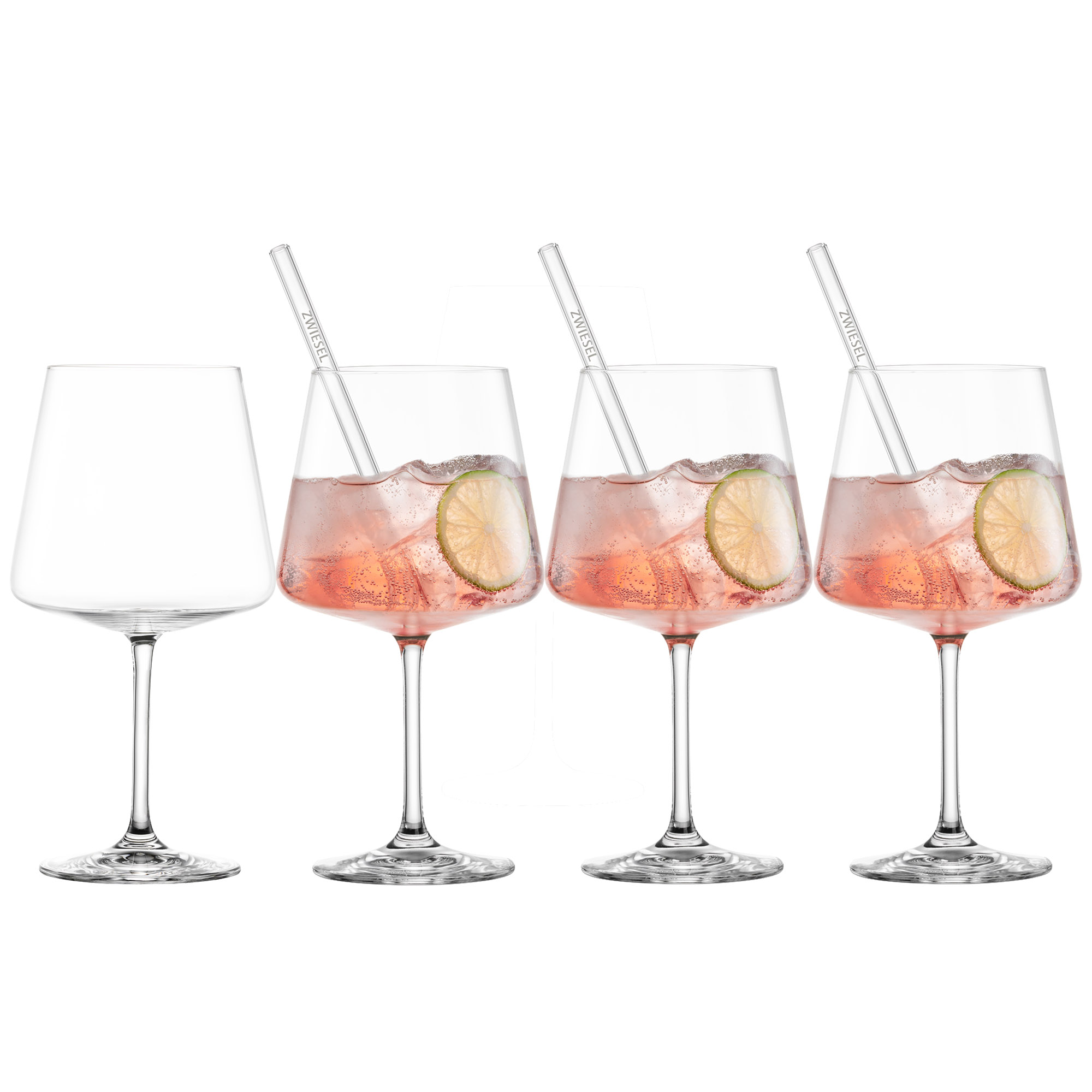 SCHOTT ZWIESEL Cocktailglas AFTER WORK DRINKS 4 Stück 690 ml mit Glastrinkhalmen