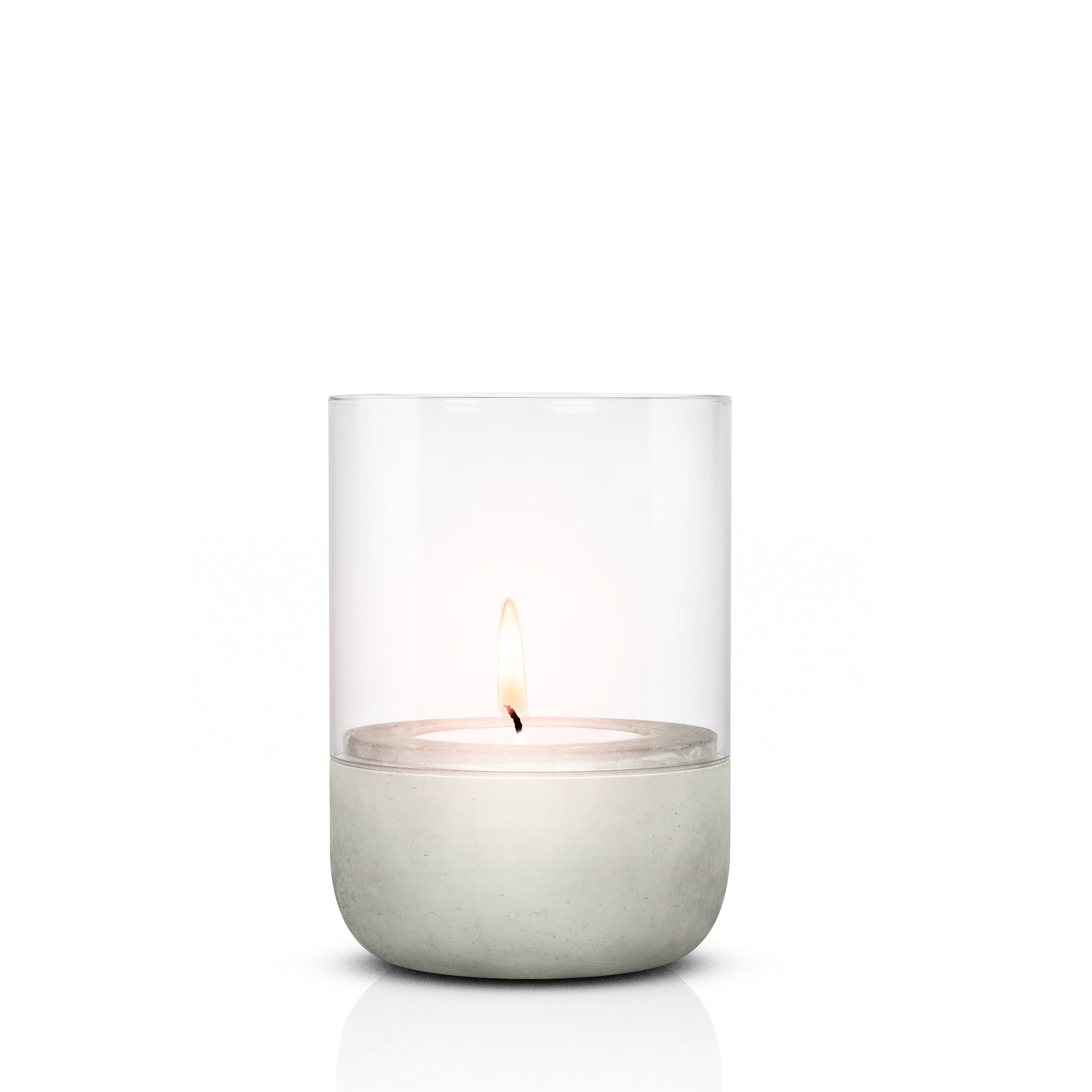 blomus Windlicht -CALMA- Glas Kerzenhalter, Stimmungslicht: modernes Deko-Design (1 St., SIZE S), Exklusive Betonoptik, Handgefertigt, Verschiedene Größen & Farben