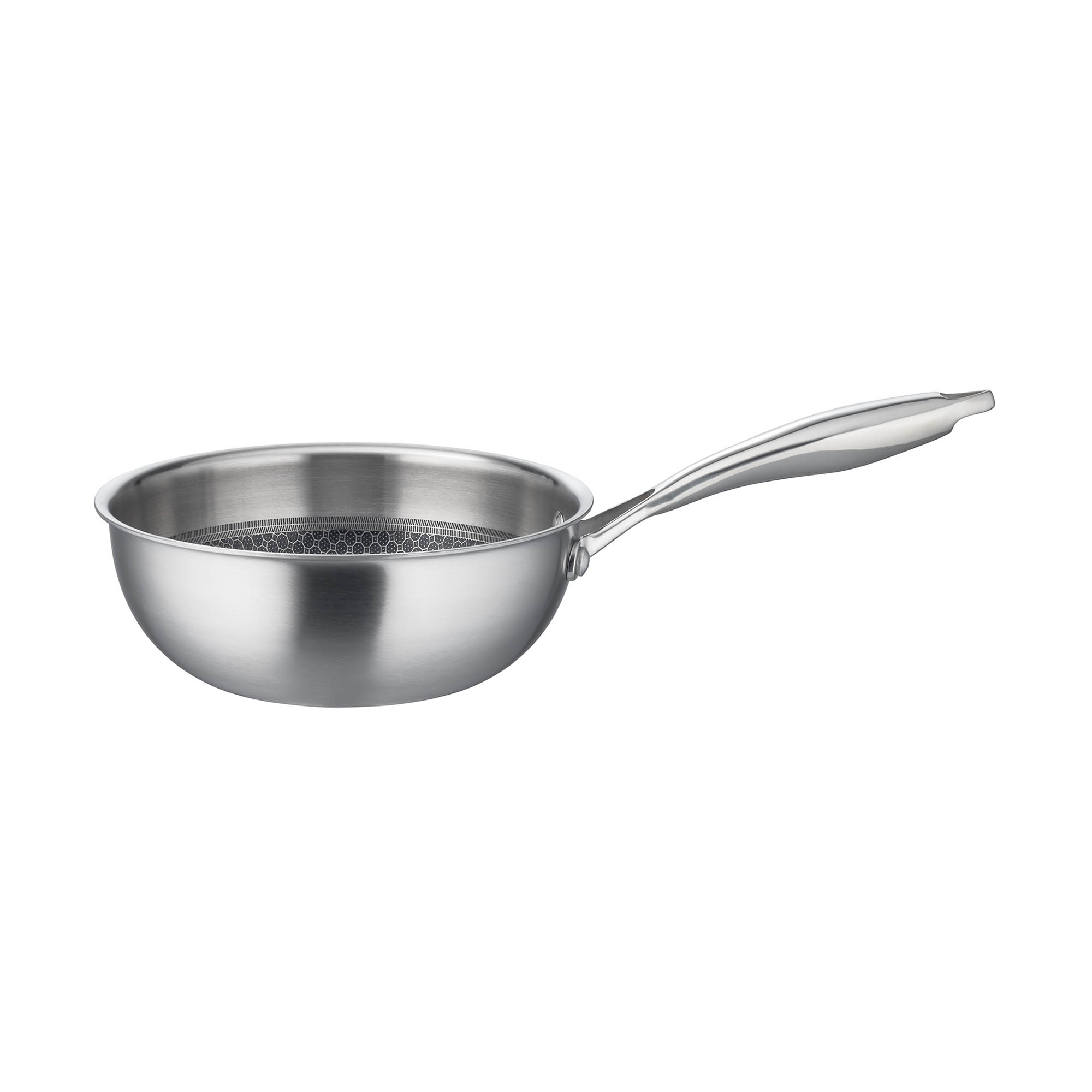 GSW Sauteuse INOXXA BLACK Mini-Wok Antihaftversiegelung PFAS-frei Wabenstruktur 18 cm
