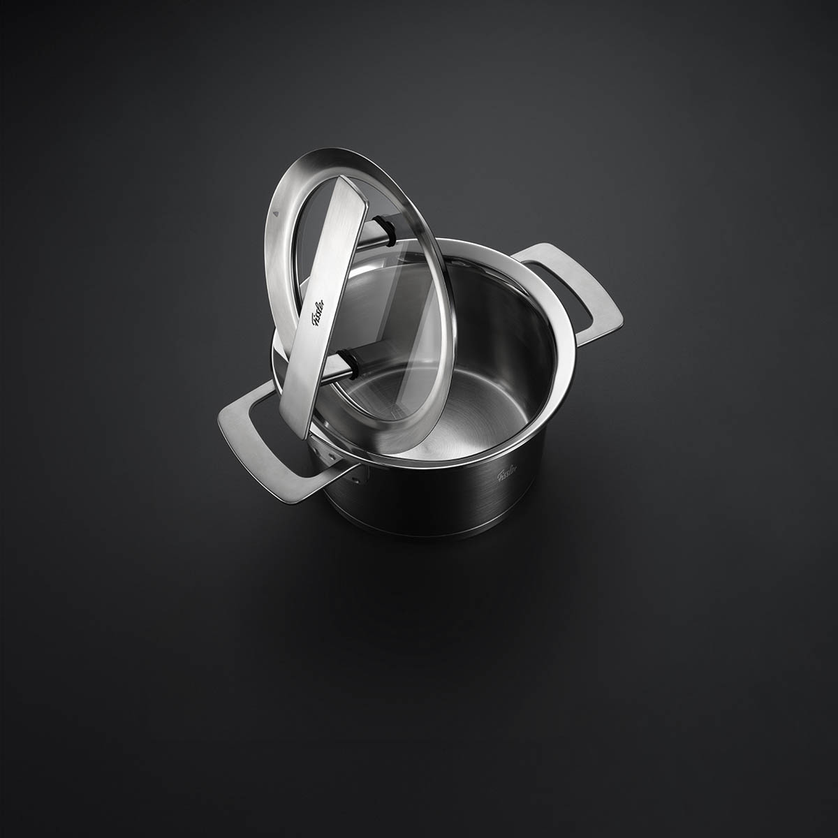 FISSLER Phi Collection 4-piece saucepan set with glass lids