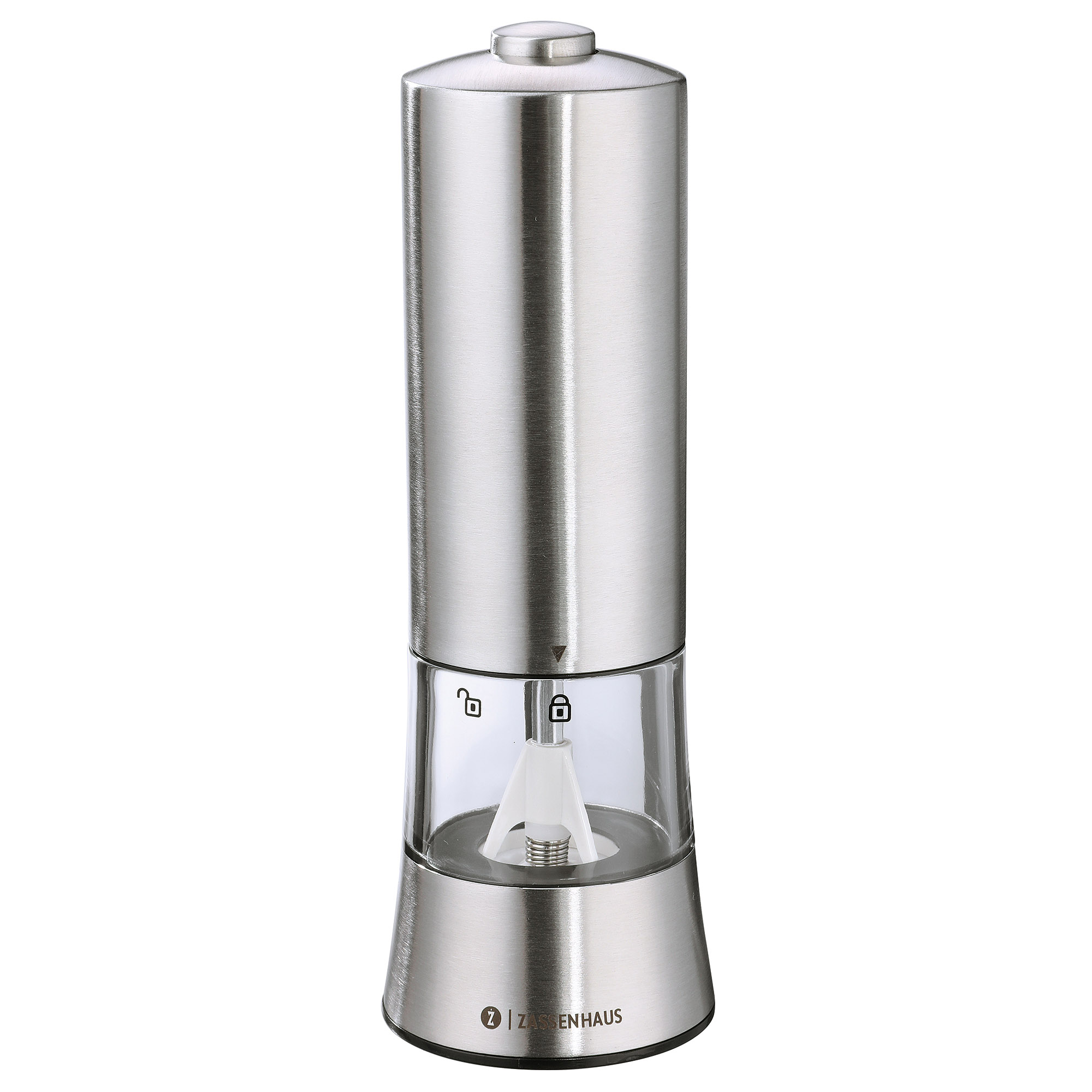 ZASSENHAUS Elektrische Pfeffermühle GERA USB 18 cm Edelstahl