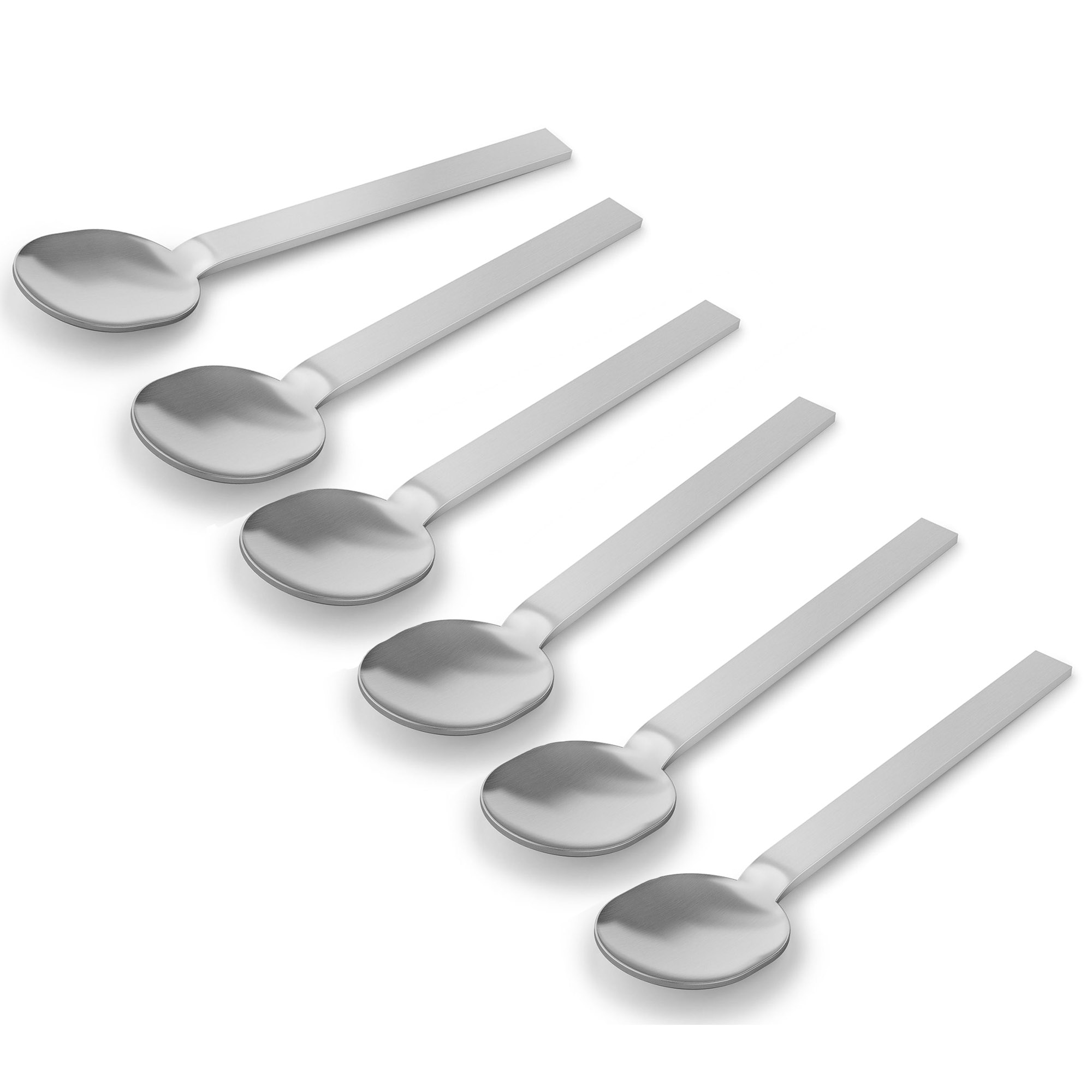 ZACK Espressolöffel MENOA Set mit 6 Stück Edelstahl matt