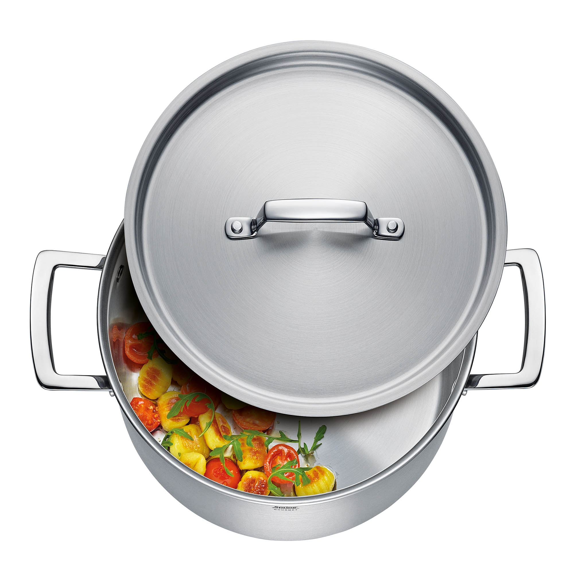 SPRING Kochtopf GOURMET 20 cm 3,7 Liter mit Metalldeckel INDUKTION