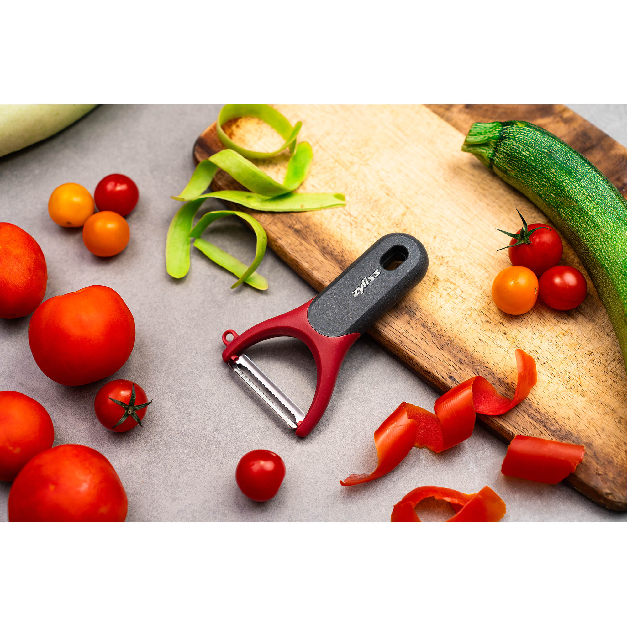 ZYLISS Y-Tomatenschäler mit Griff aus Kunststoff mit Weizenstrohfasern