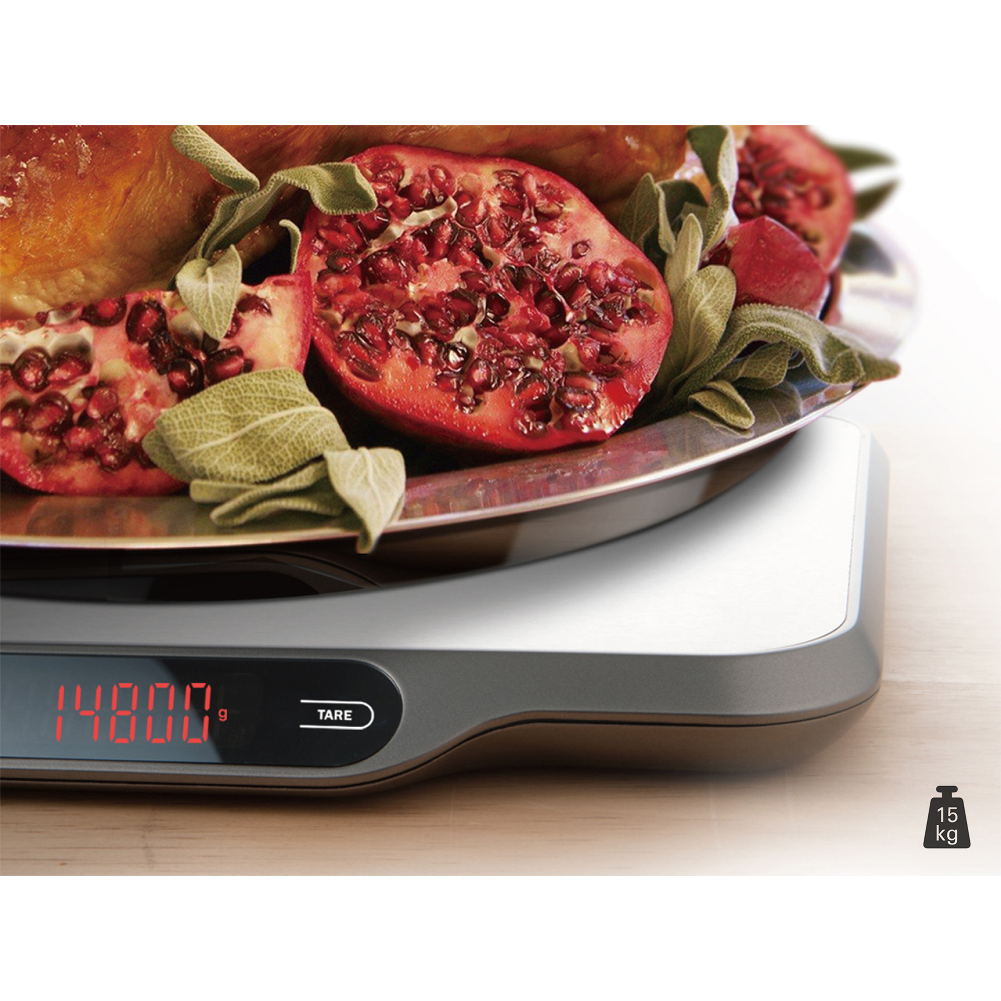 WEIS digitale Profi-Küchenwaage digitale Backwaage bis 15 kg