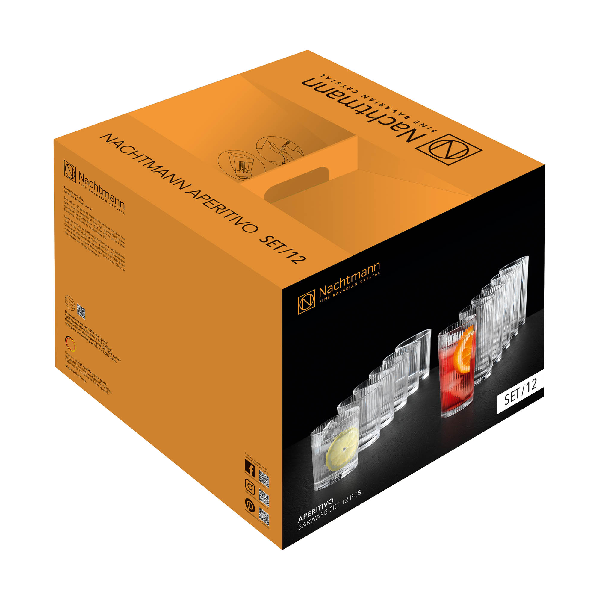 NACHTMANN Set APERITIVO 6 x long drink glass 395 ml + 6 x whisky tumbler 370 ml