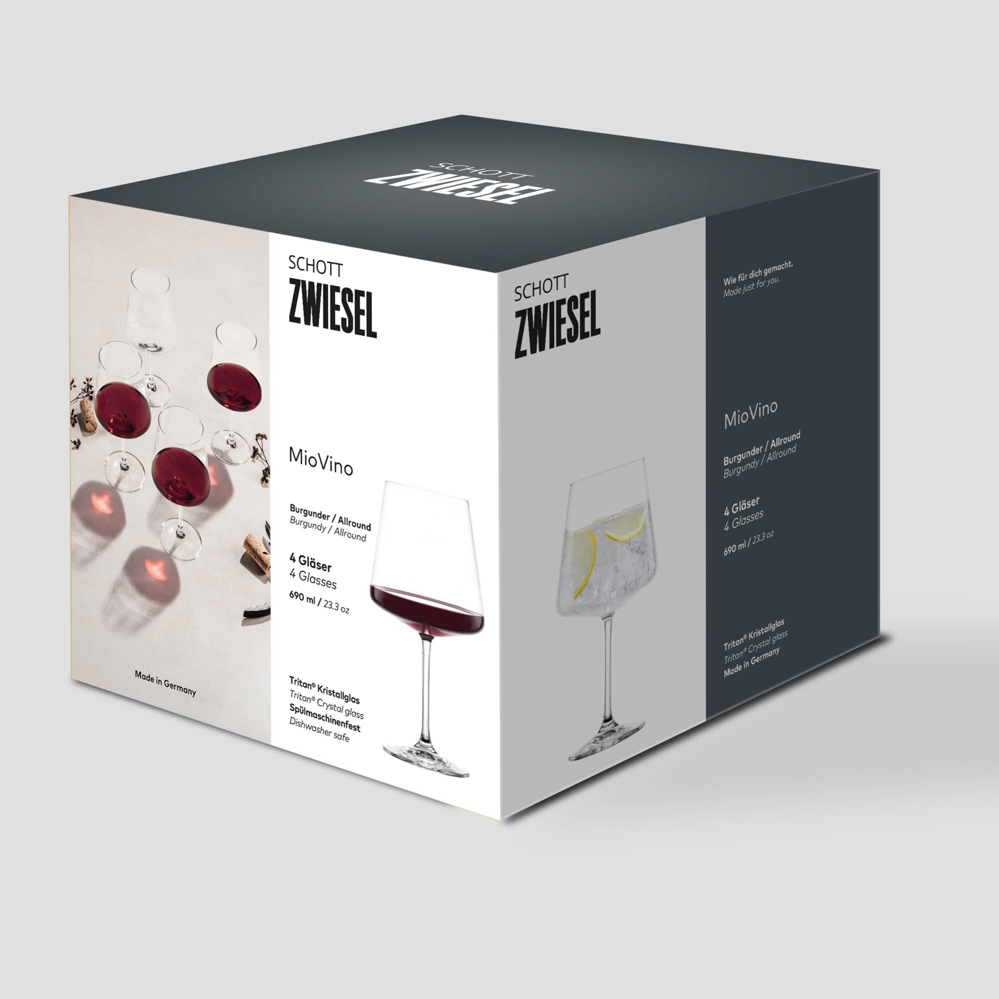 SCHOTT ZWIESEL Serie MIOVINO Burgunderglas Rotweinglas 4 Stück Inhalt 690 ml