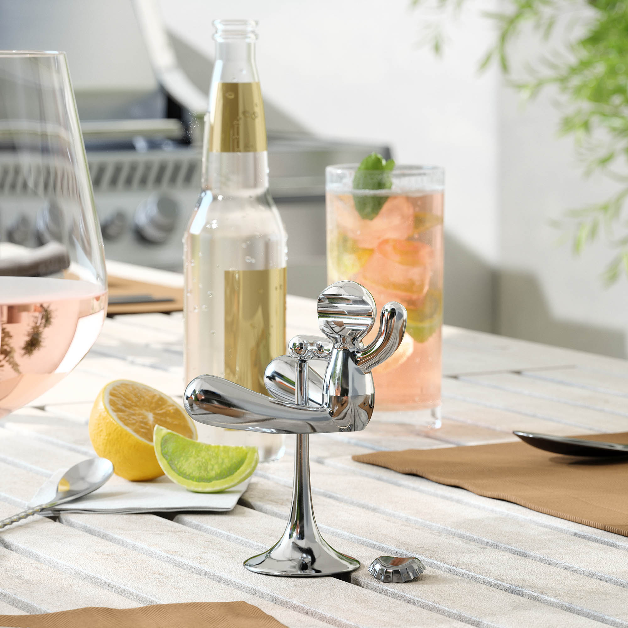 UMBRA Design-Flaschenöffner RODEO BUDDY verchromt