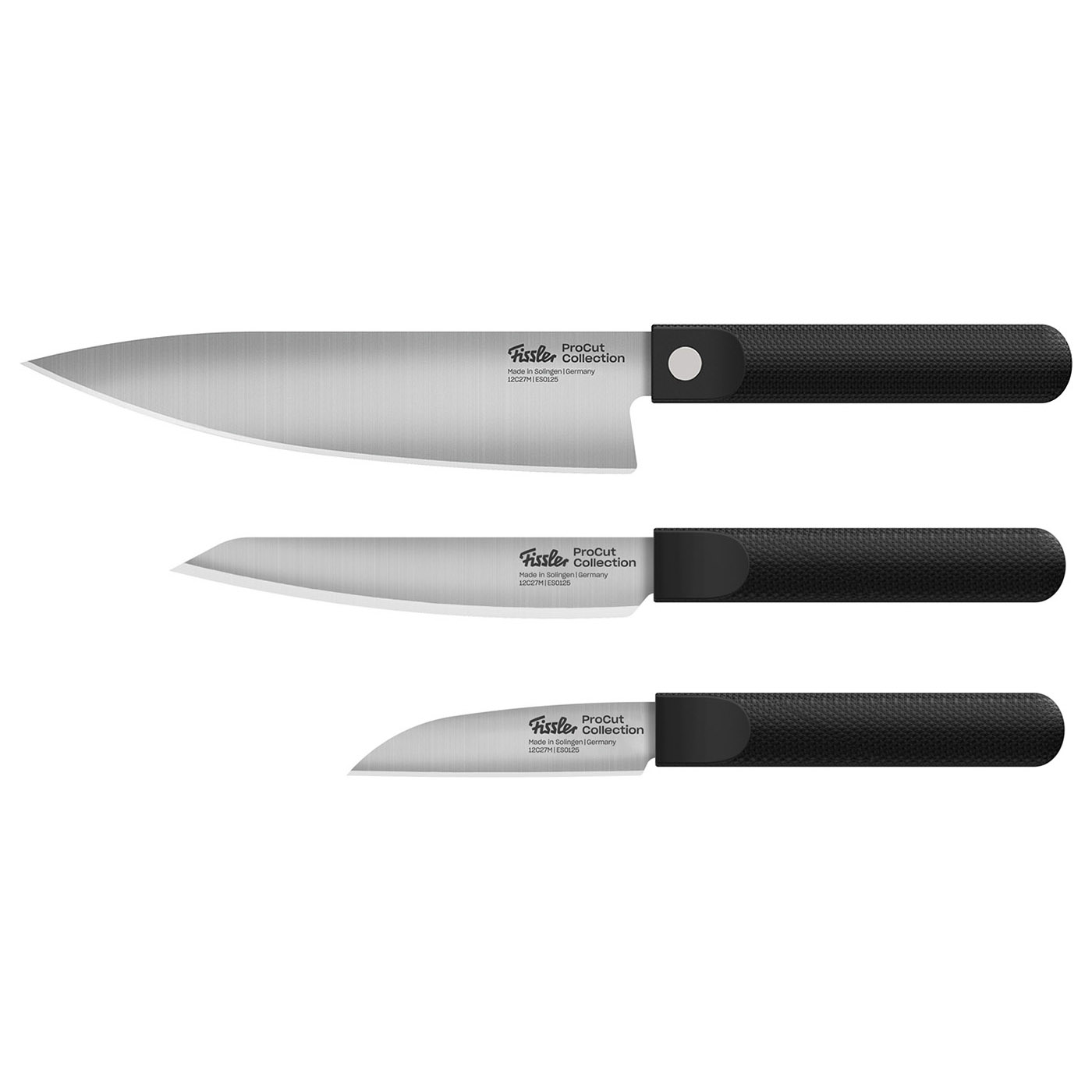 FISSLER Serie PRO CUT Messer-Set mit Kochmesser, Universalmesser, Gemüsemesser