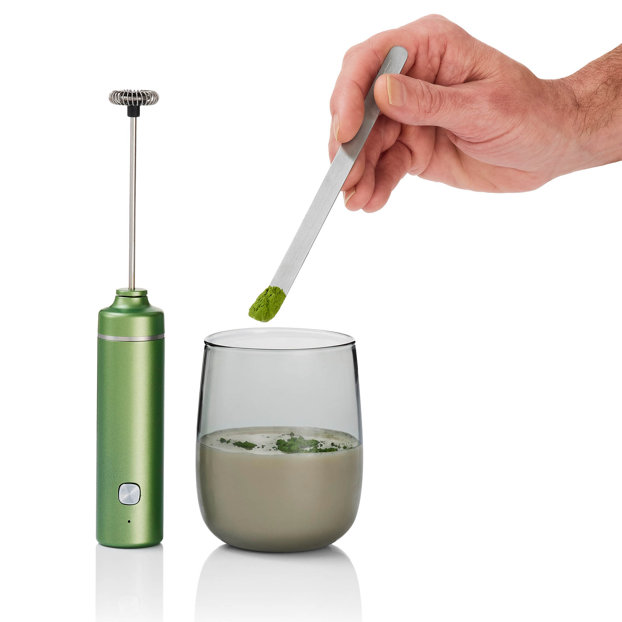 AdHoc Matcha-Genießer-Set CHADO mit Aufschäumer, Glas 250 ml und Matcha-Löffel