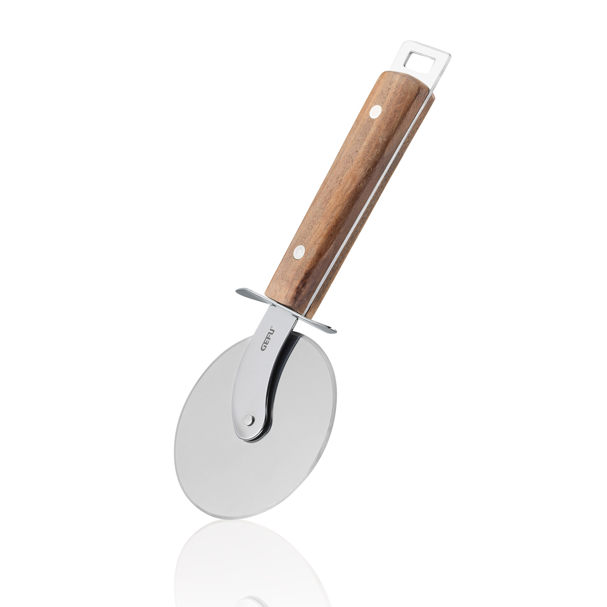 GEFU Pizzarad Pizzaschneider MADERO mit Walnussholz-Griff