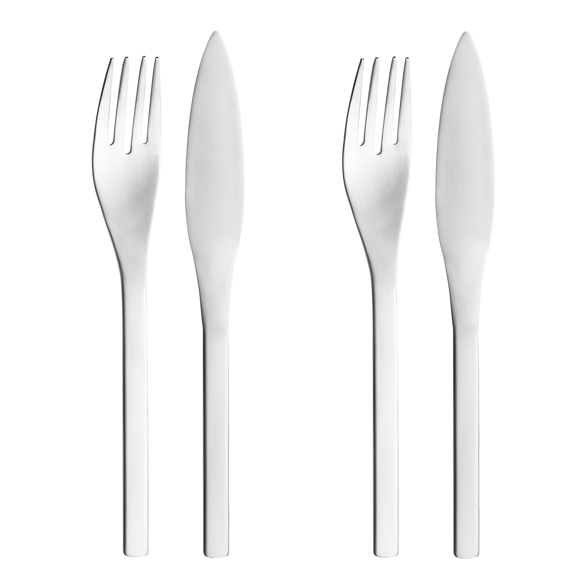 PURESIGNS Fisch-Set ONE Extra mattiert 4 teilig für 2 Personen