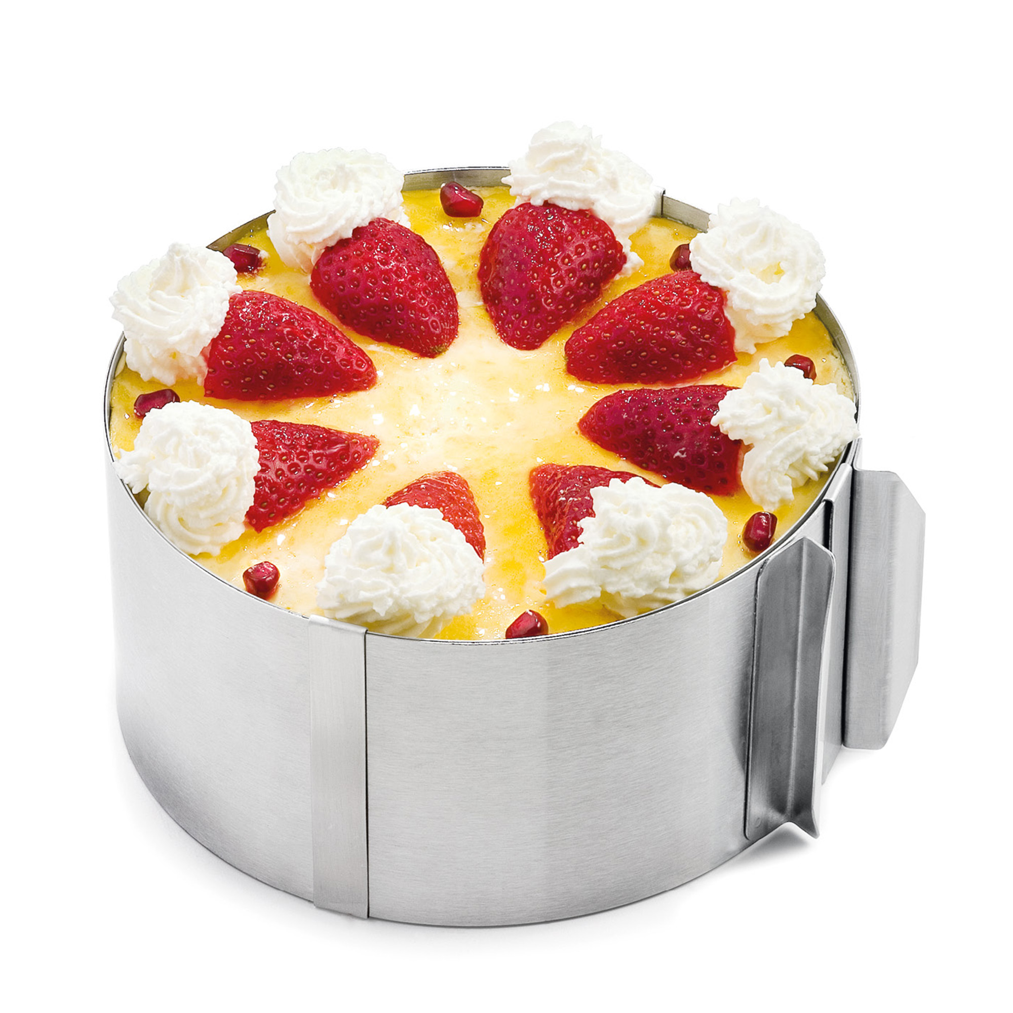 WEIS Tortenring verstellbar für Ø 16 cm bis 30 cm Edelstahl