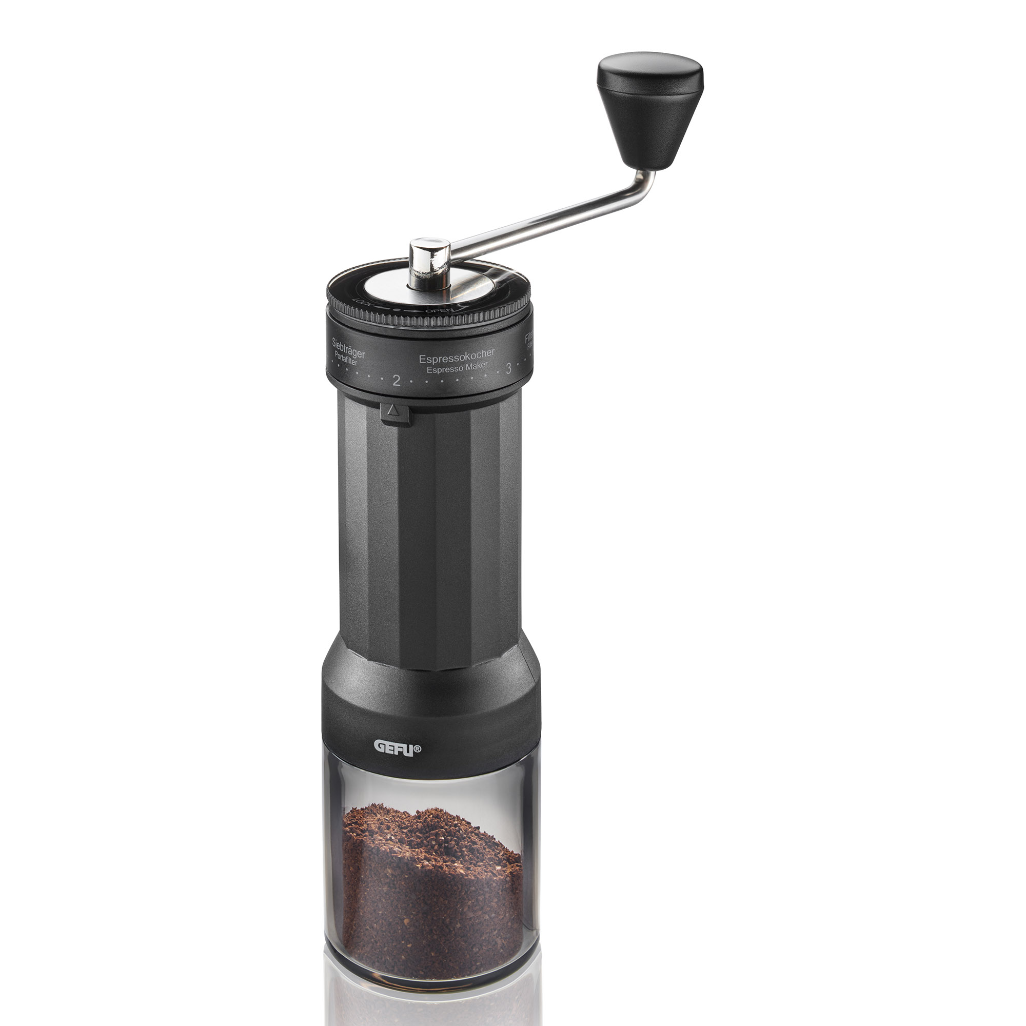 GEFU Kaffeemühle LOCO mit 6 Mahlstufen auch für Espresso