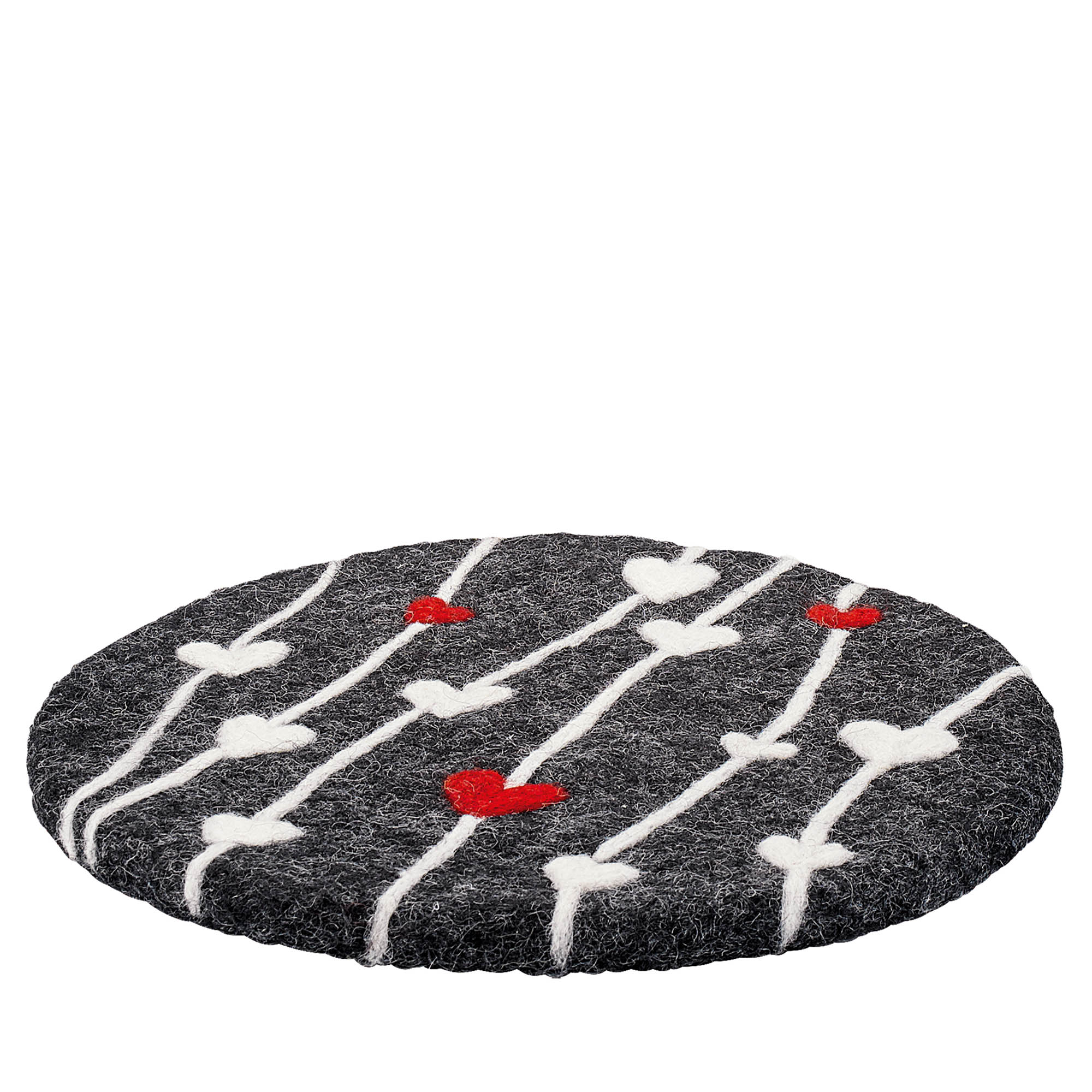 CILIO coaster made of 100% sheep's wool LANA CUORE round 21 cm