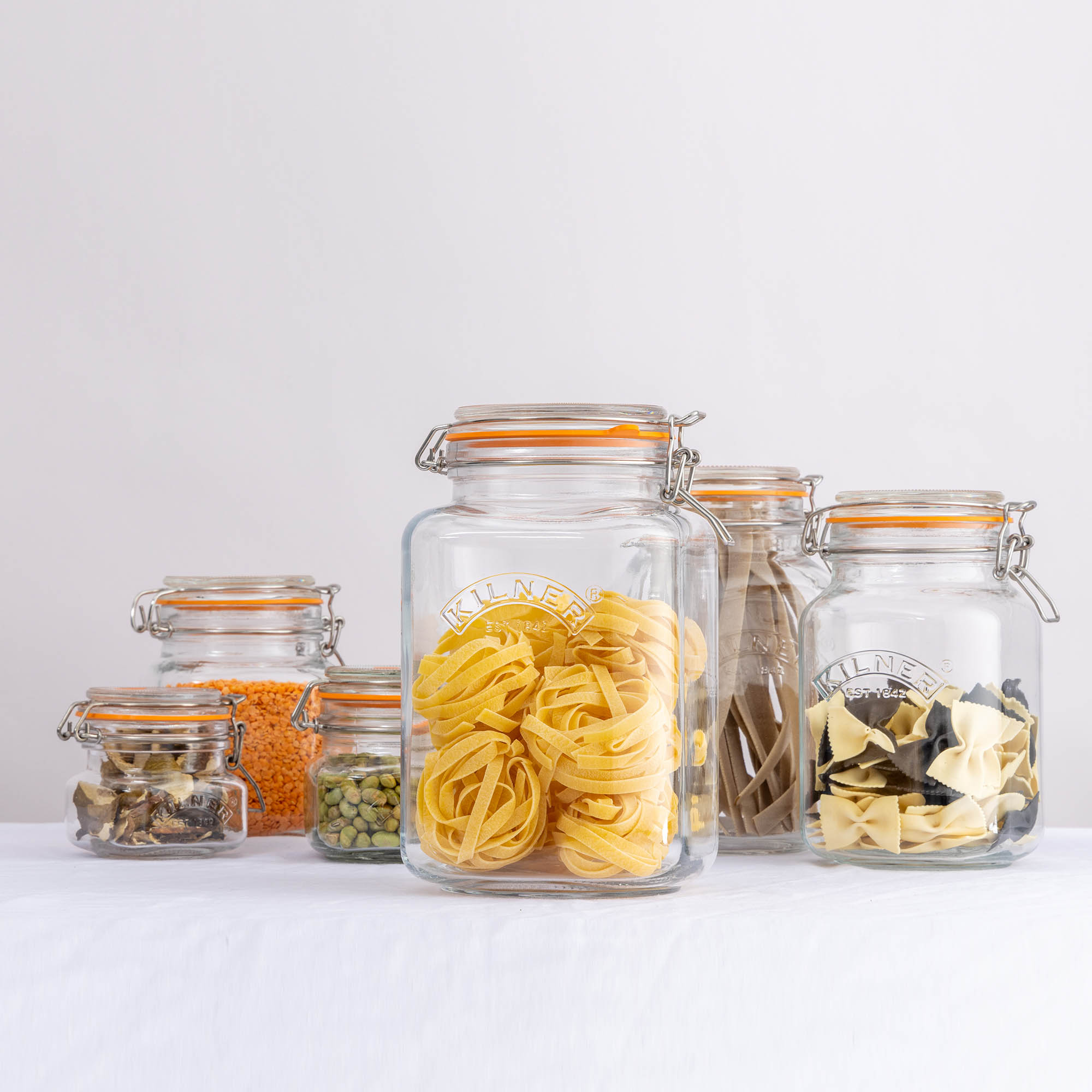 KILNER Bügelverschlussglas eckig 3,0 Liter Vorratsglas Einmachglas