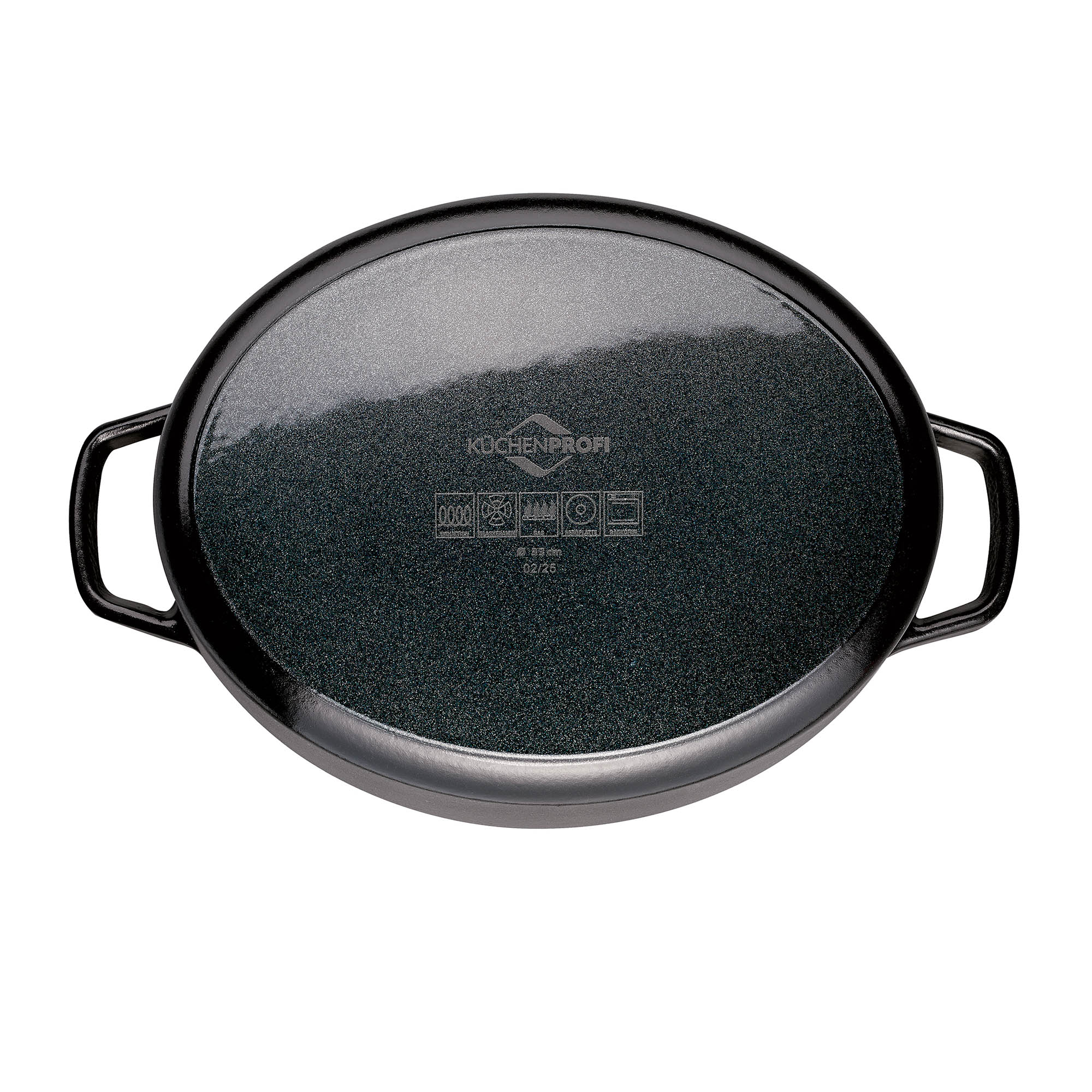 KÜCHENPROFI roasting pan BRETAGNE oval 33 x 26 cm 7 litres cast iron black