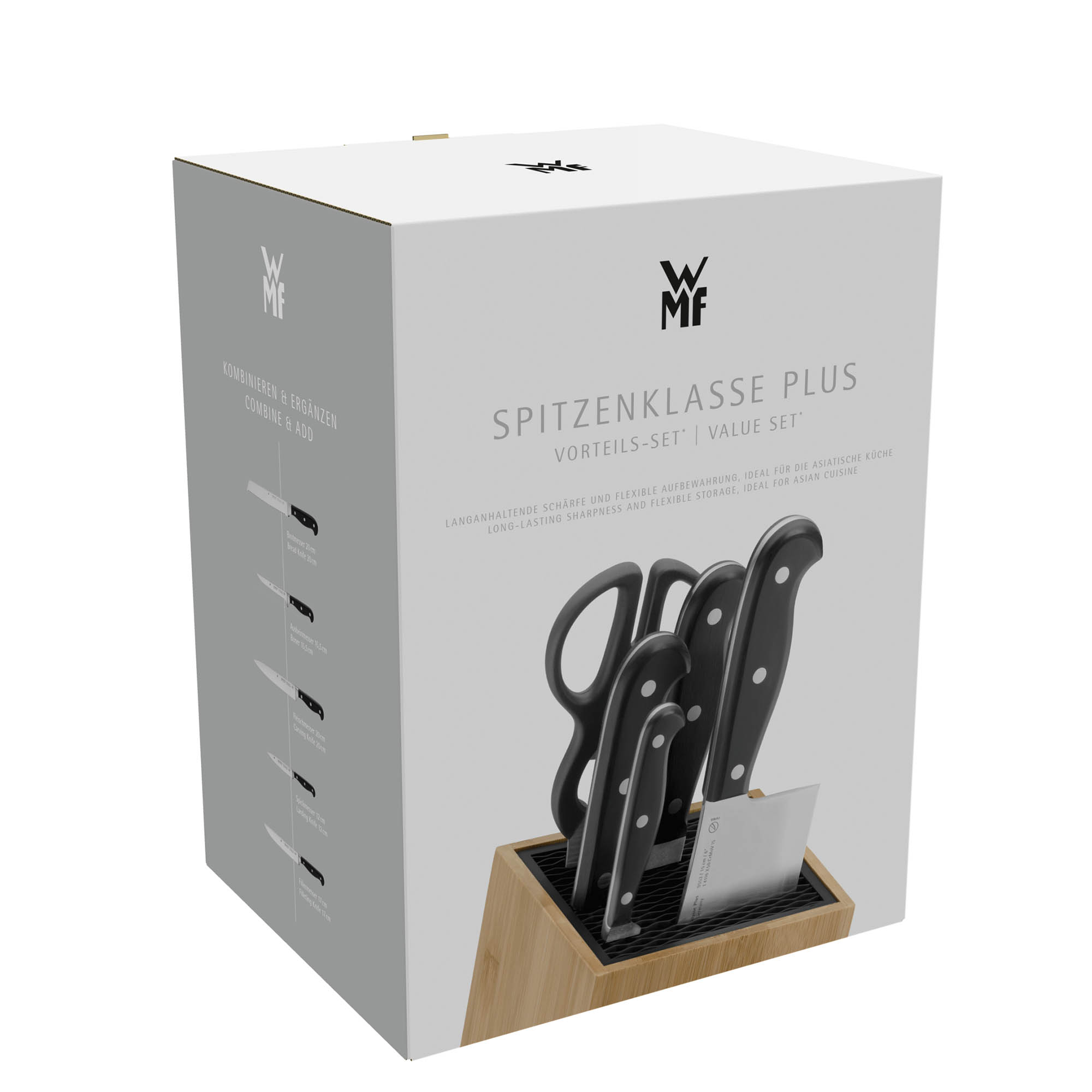WMF knife block equipped SPITZENKLASSE PLUS 6-piece set for Asian cuisine