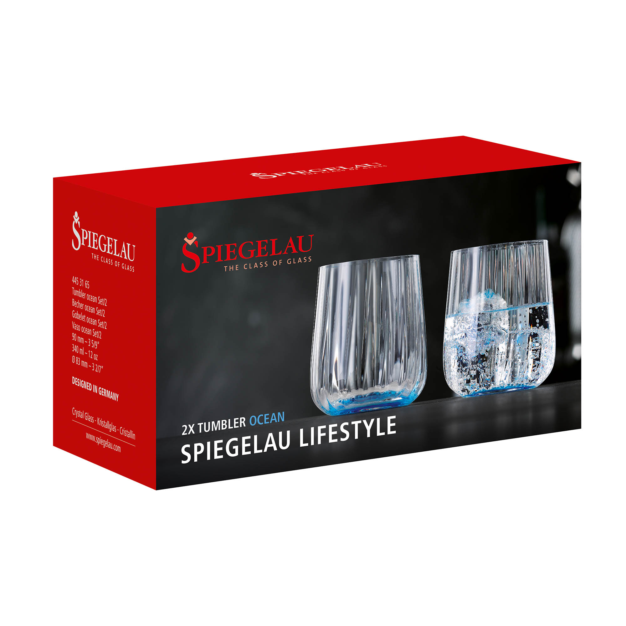 SPIEGELAU Serie LIFESTYLE Ocean 2er Set Cocktailglas Wasserglas 340 ml