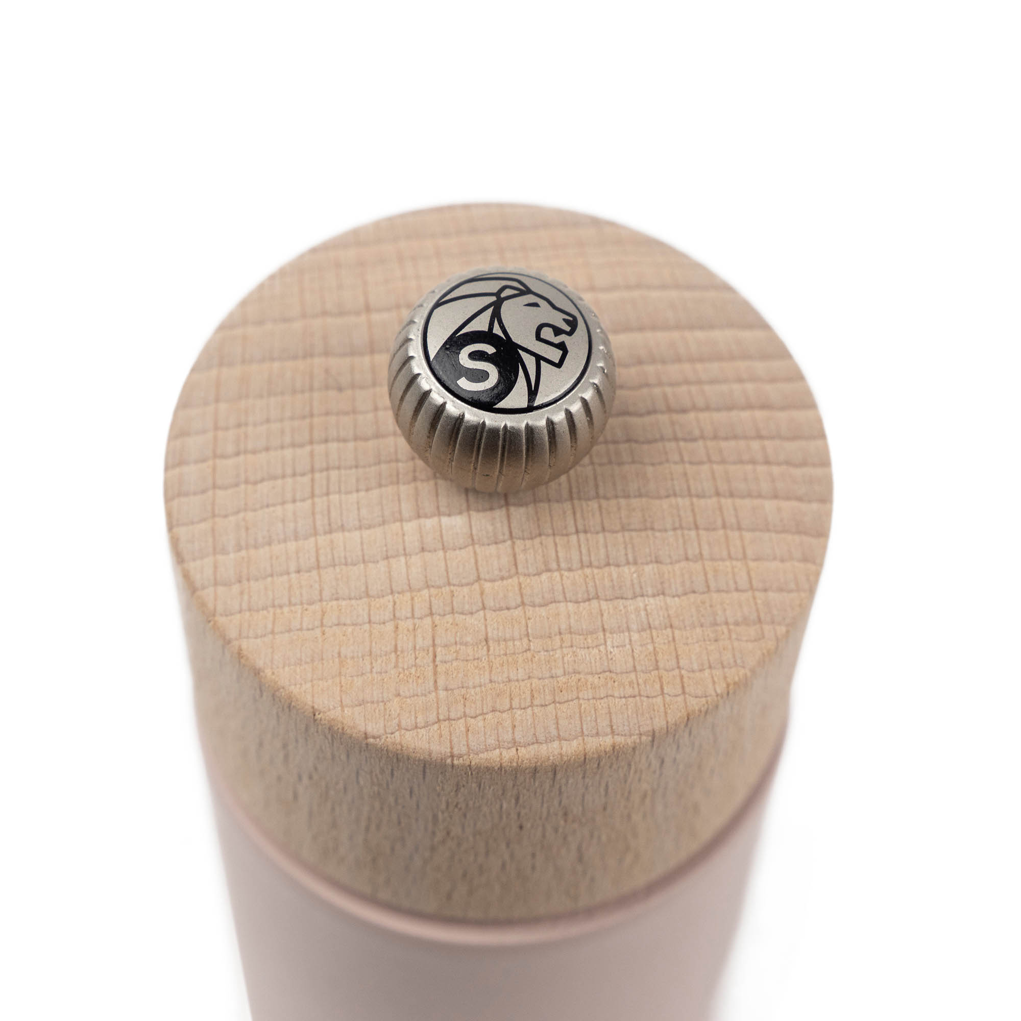 PEUGEOT BOREAL 12 cm beechwood salt mill in blossom pink with ZIRLION grinding mechanism