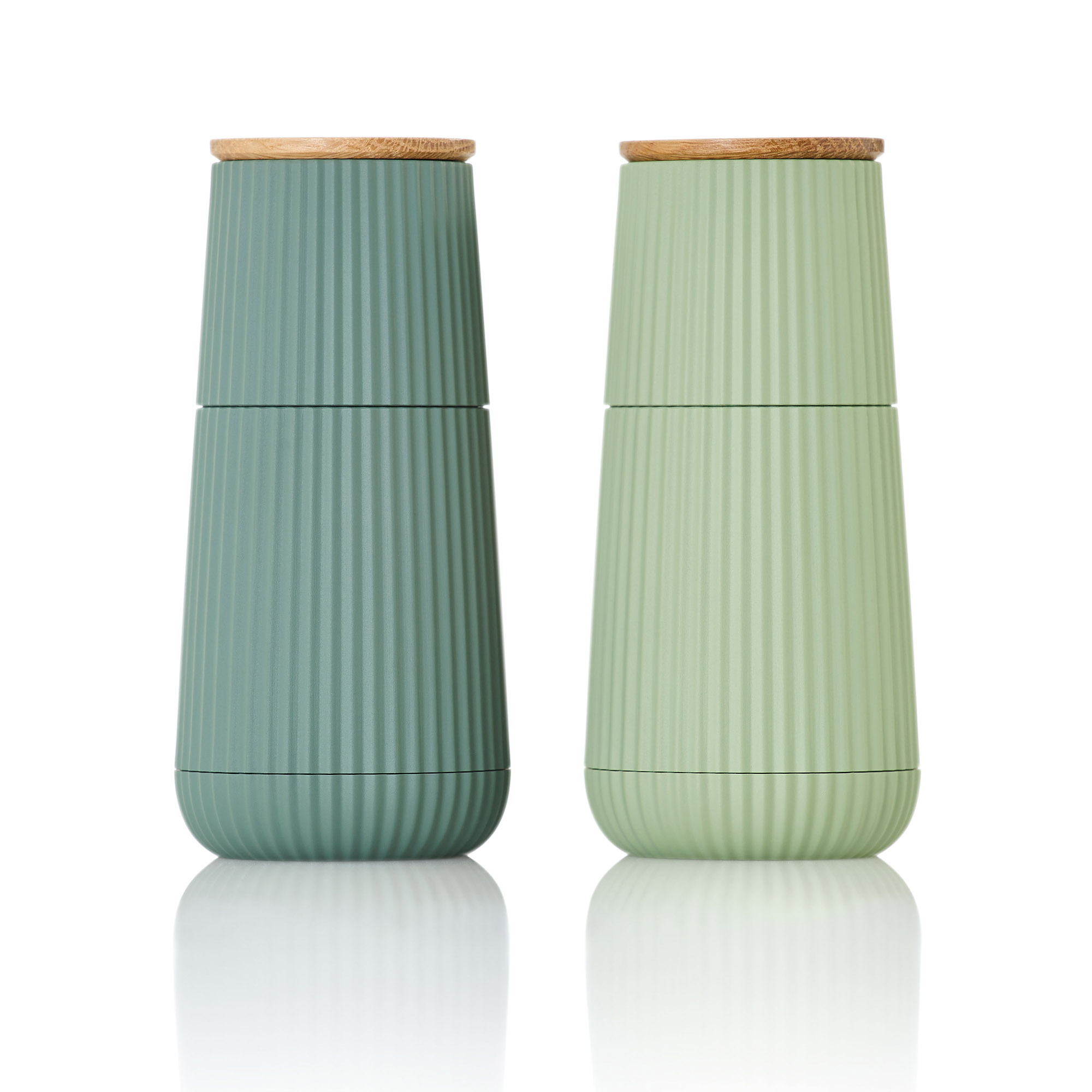 AdHoc Mühlen-Set SCAPE Pfeffermühle Salzmühle dunkelgrün / hellgrün 12,3 cm