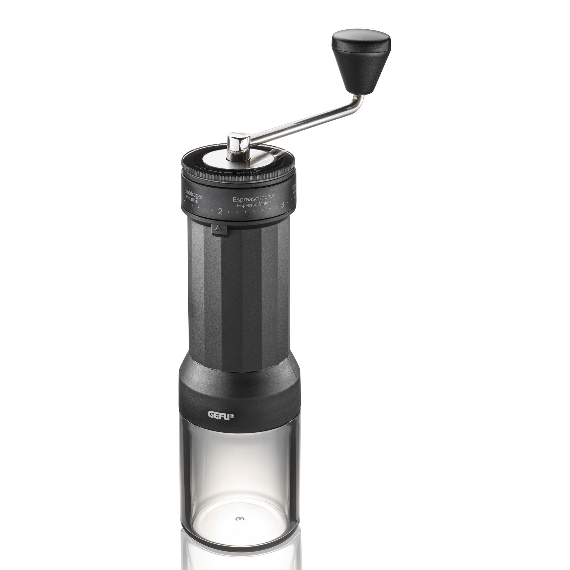 GEFU Kaffeemühle LOCO mit 6 Mahlstufen auch für Espresso