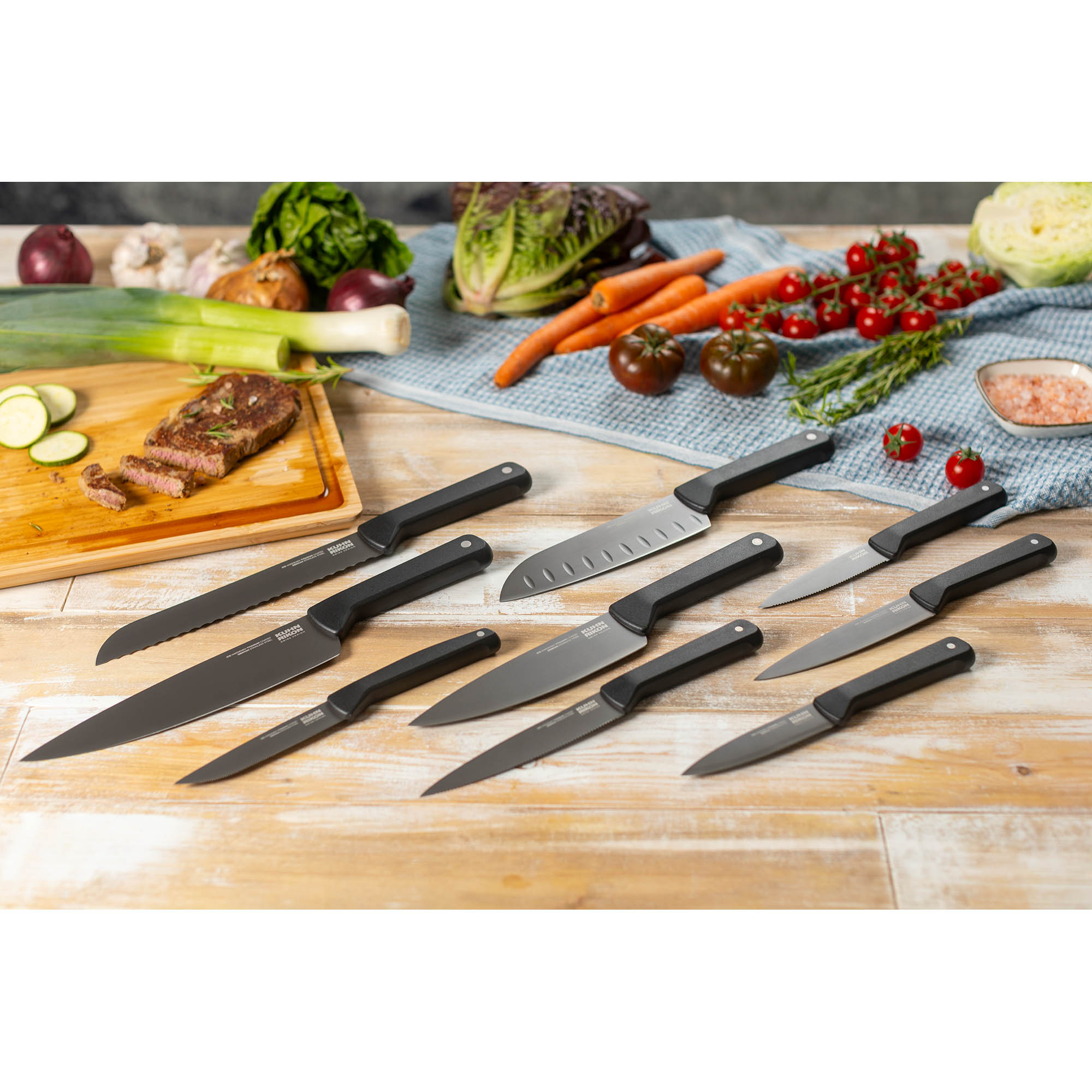 KUHN RIKON knife series ICED set of 2 straight / serrated blade 9 cm
