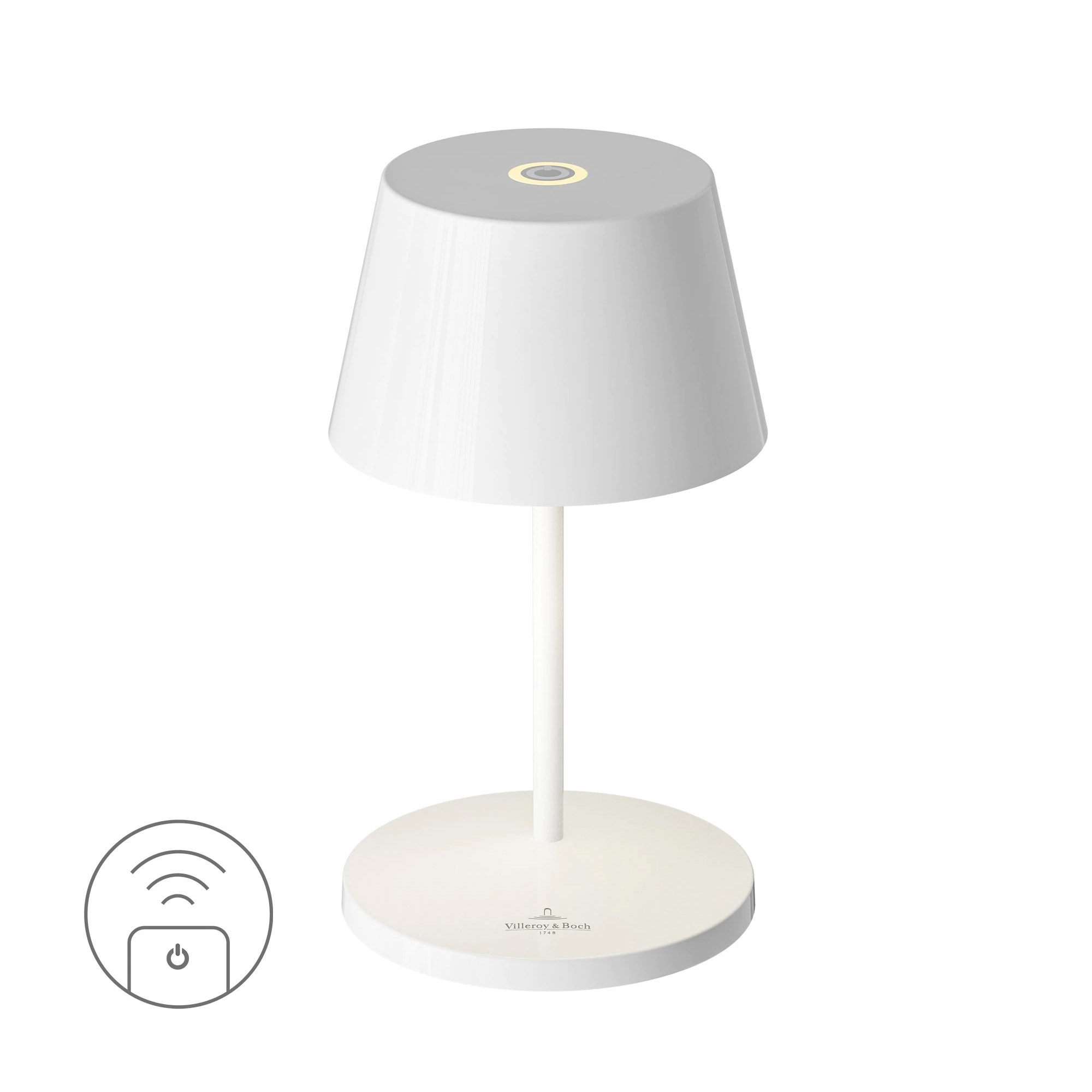 VILLEROY & BOCH LED-Tischlampe SEOUL RC weiß ceramic in- / outdoor fernbedienbar