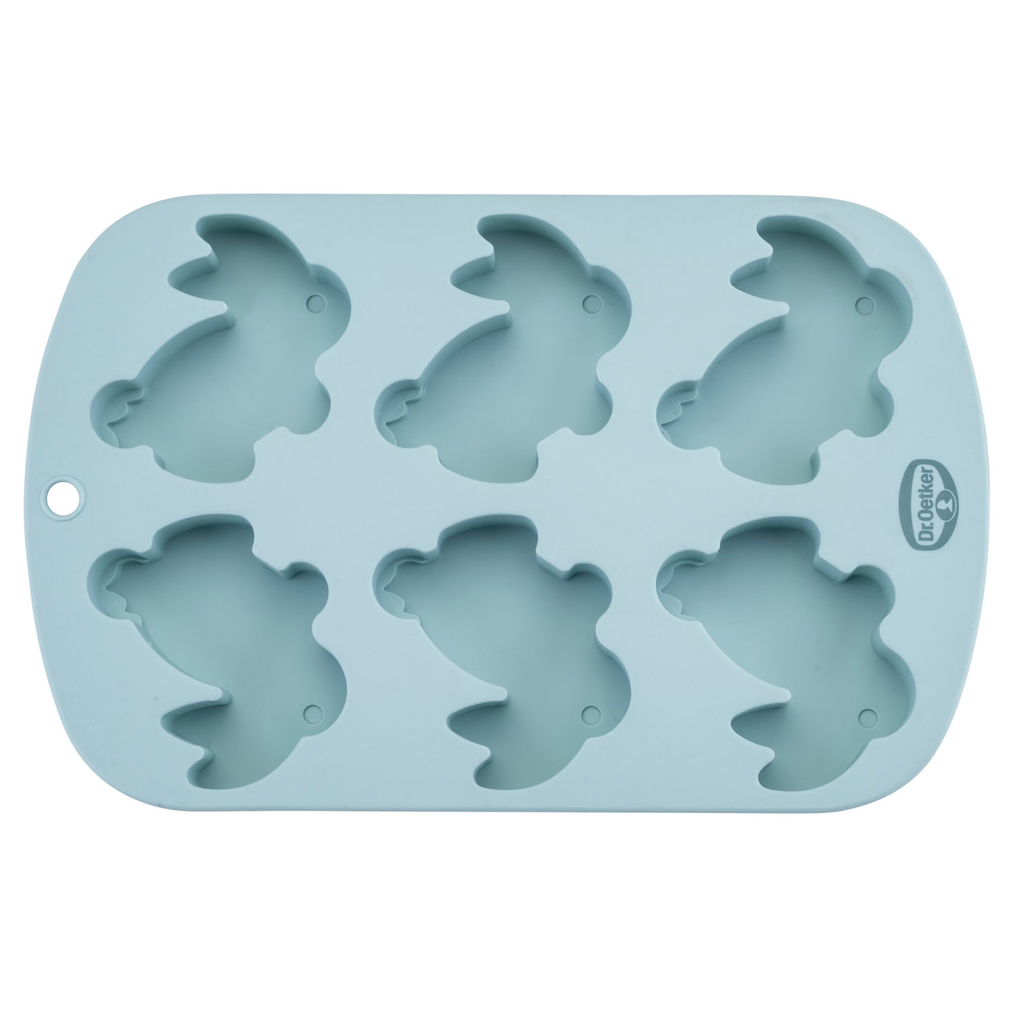 DR.OETKER Silikon-Backform HÄSCHEN für 6 kleine Hasen-Küchlein