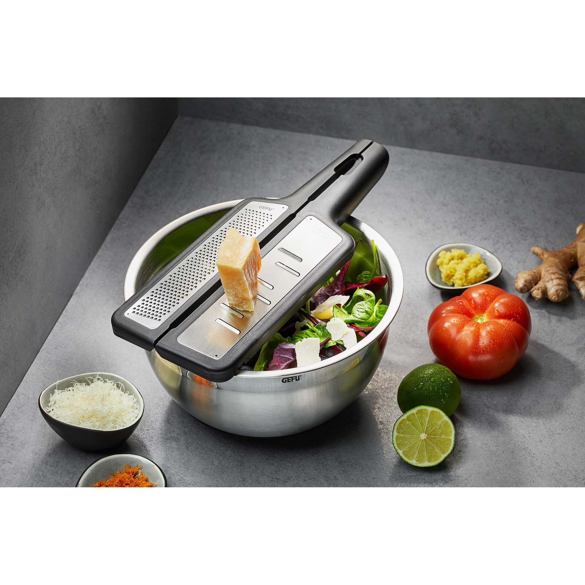 GEFU RAFINO folding grater Kitchen grater fine grater + slicer with Diamond Laser Cut