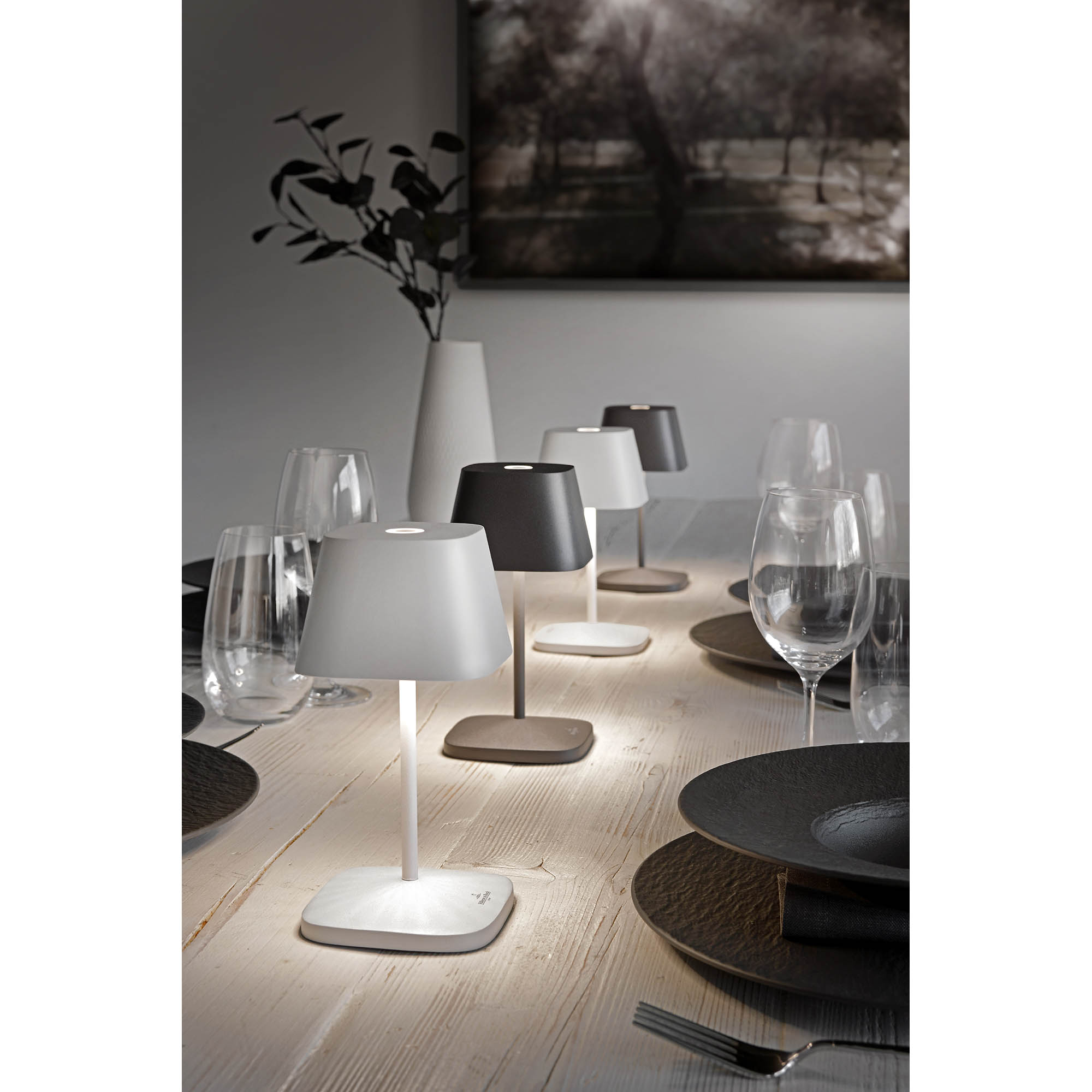 VILLEROY & BOCH LED-Tischlampe NEAPEL RC anthrazit indoor outdoor fernbedienbar