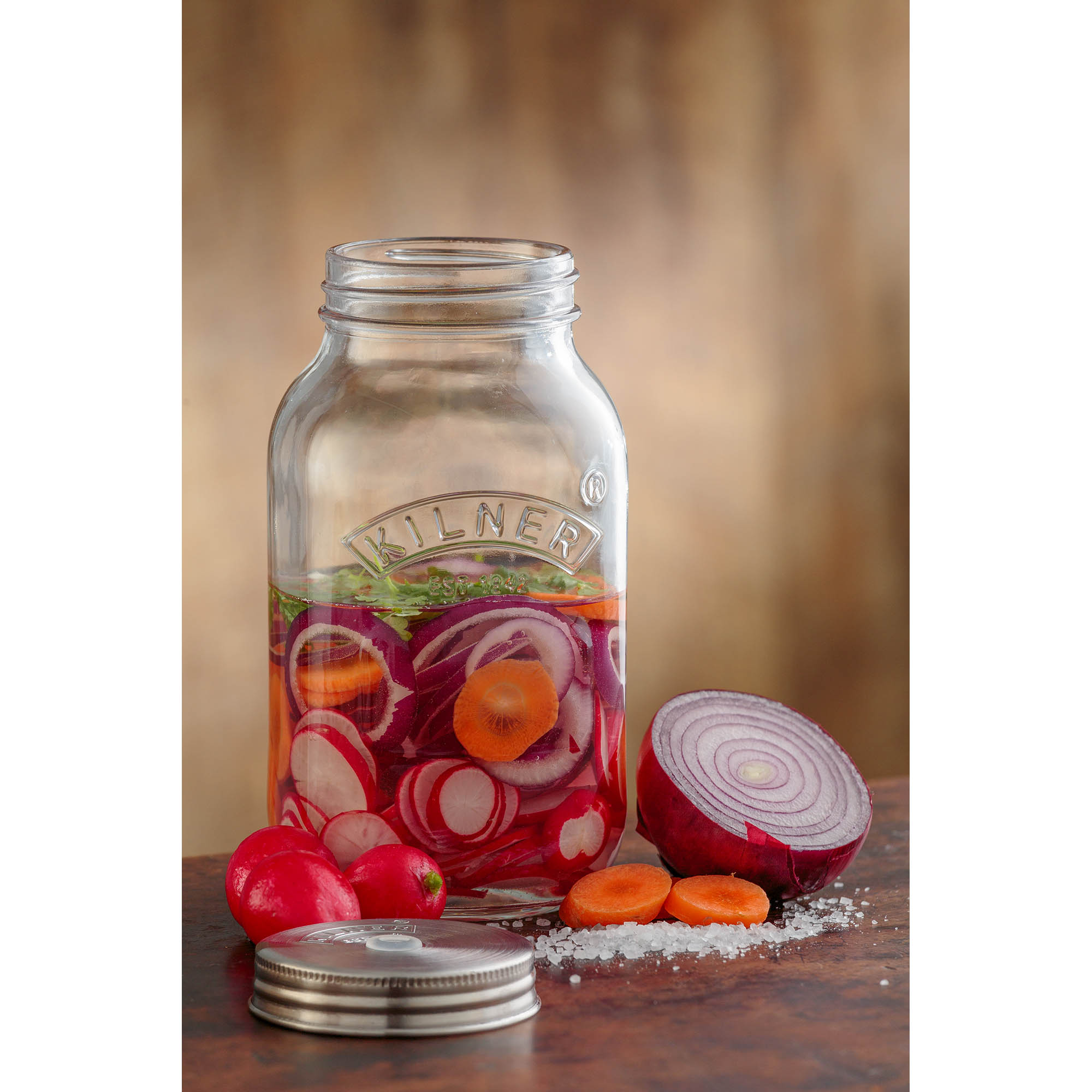 KILNER Fermentation Set: 2 x 1-litre jars with accessories