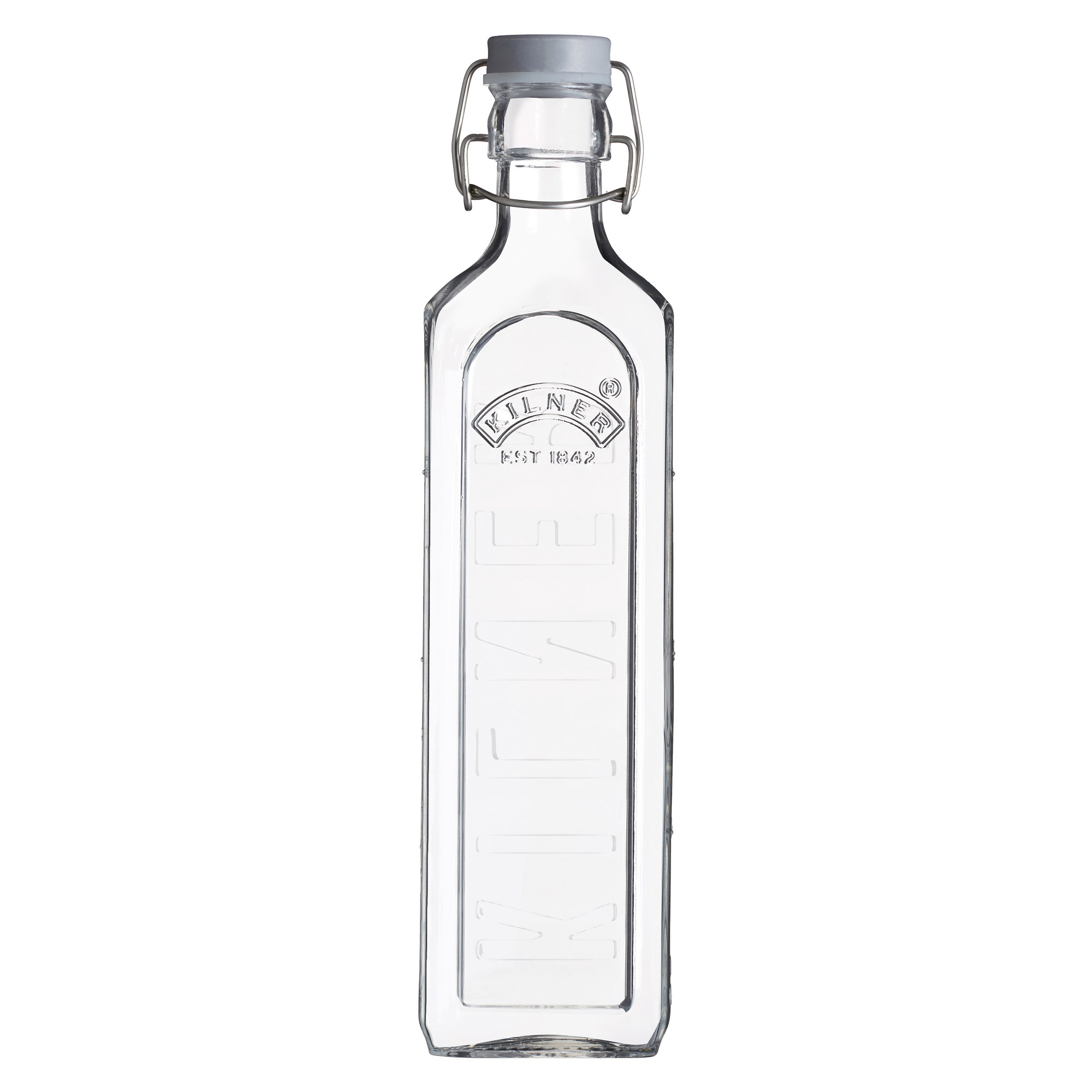 KILNER Glasflasche mit Bügelverschluss eckig 1,0 Liter