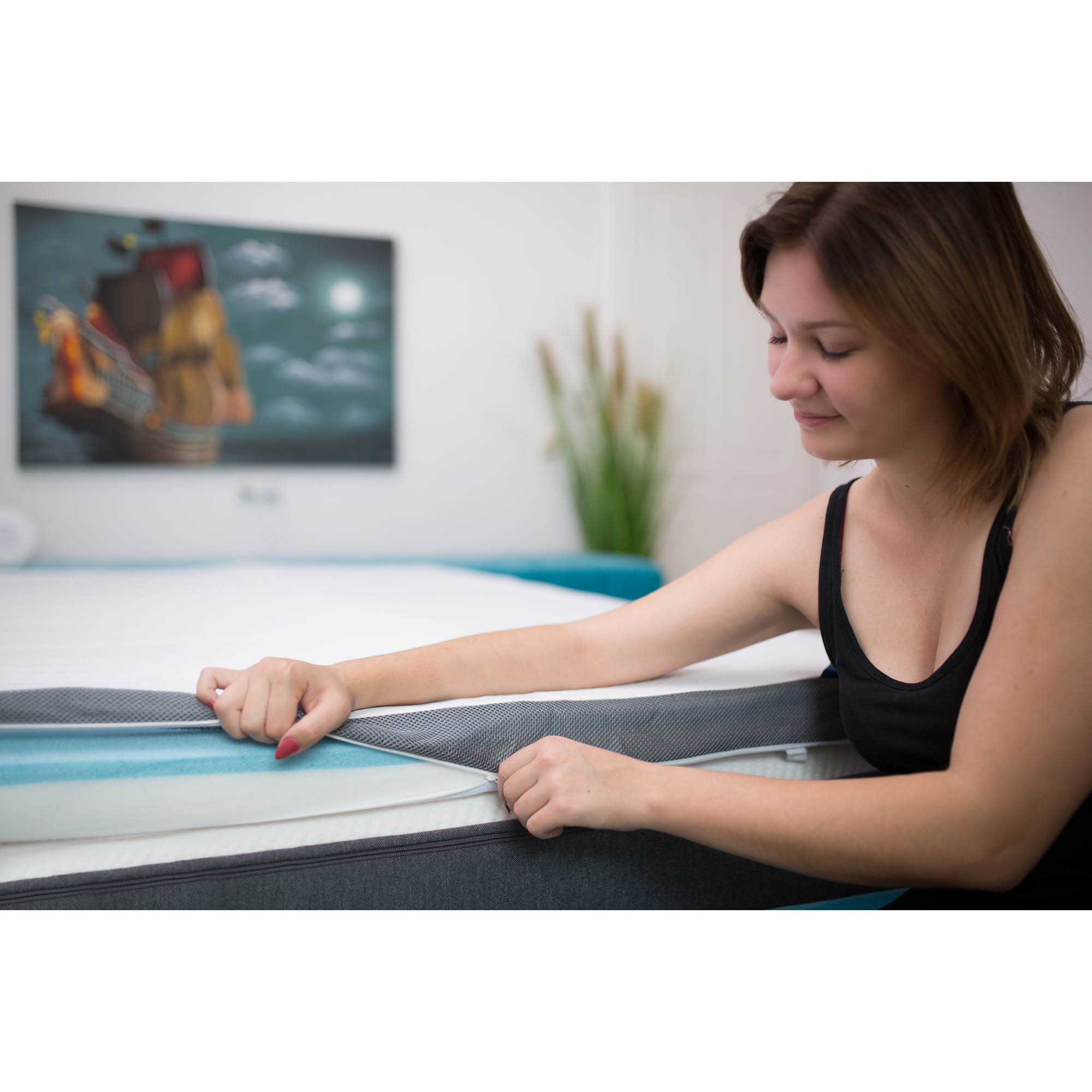 GENIUS Matratzen-Topper EAZZZY CLASSIC 90 x 200 x 7 cm