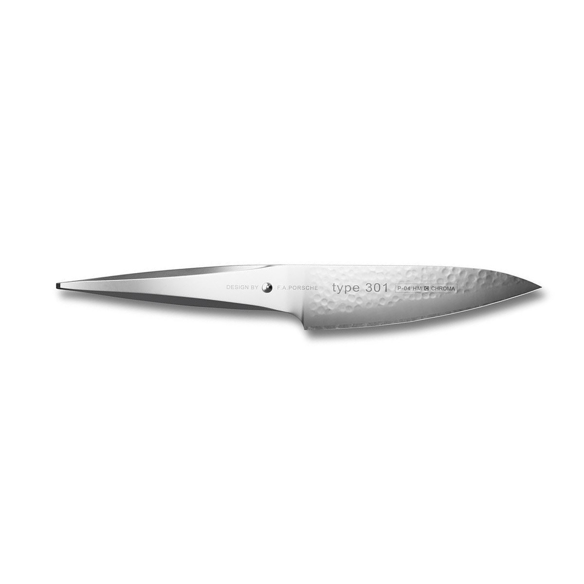 CHROMA type 301 P-18 HM Kochmesser mit Hammerschlag 14,2 cm Design by Porsche