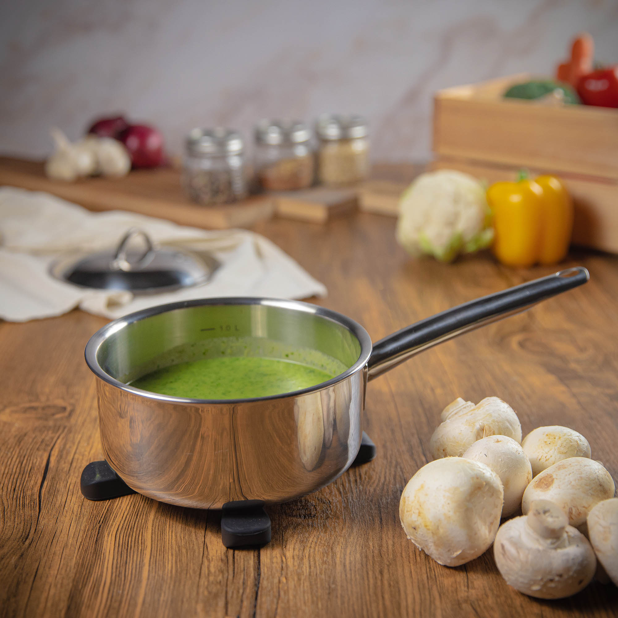 SPRING Stielkasserolle mit Deckel CRISTAL 16 cm 1,4 Liter INDUKTION