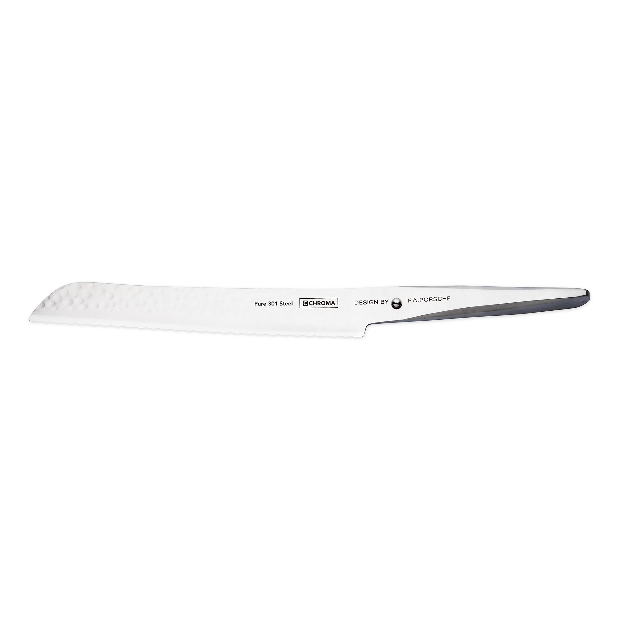 CHROMA type 301 P-06 HM Brotmesser mit Hammerschlag 20,9 cm Design by Porsche