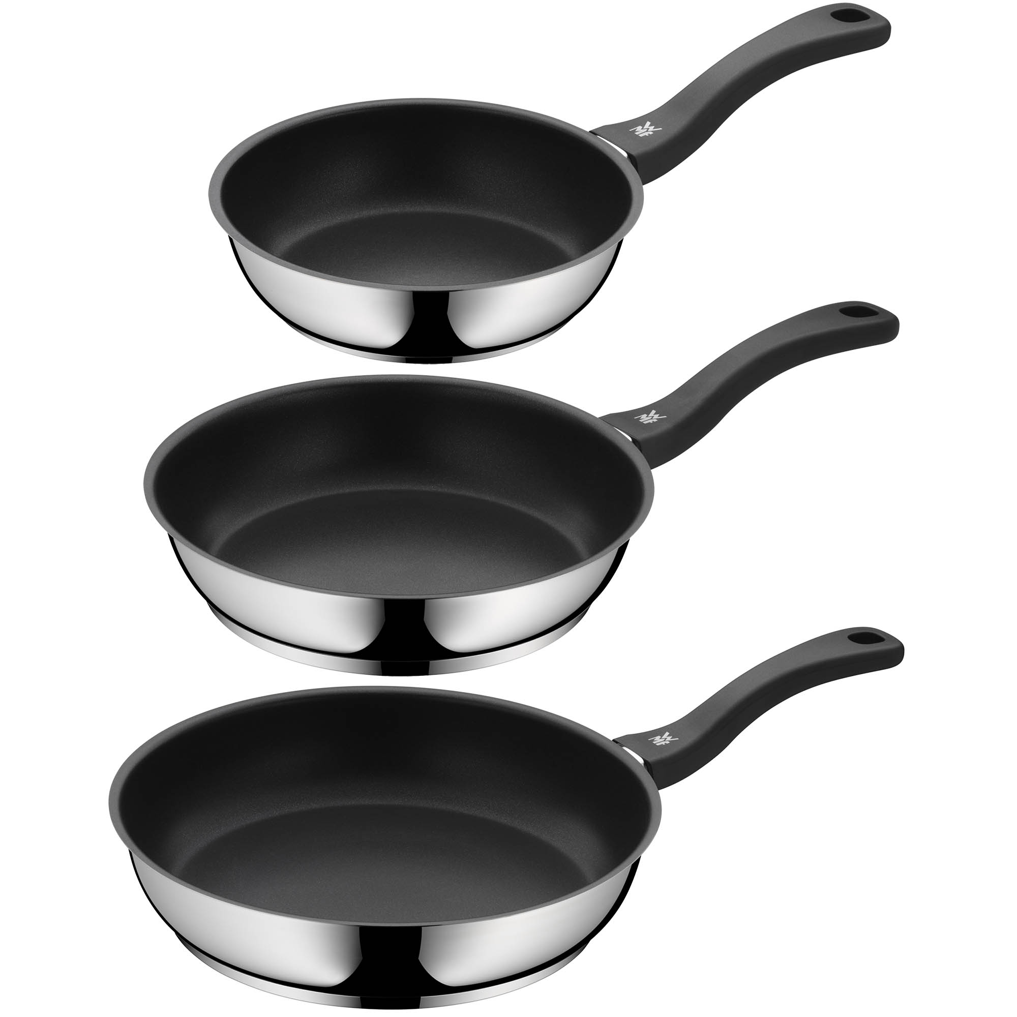 WMF Bratpfannen-Set DEVIL 28 cm + 24 cm + 20 cm Antihaftversiegelung INDUKTION