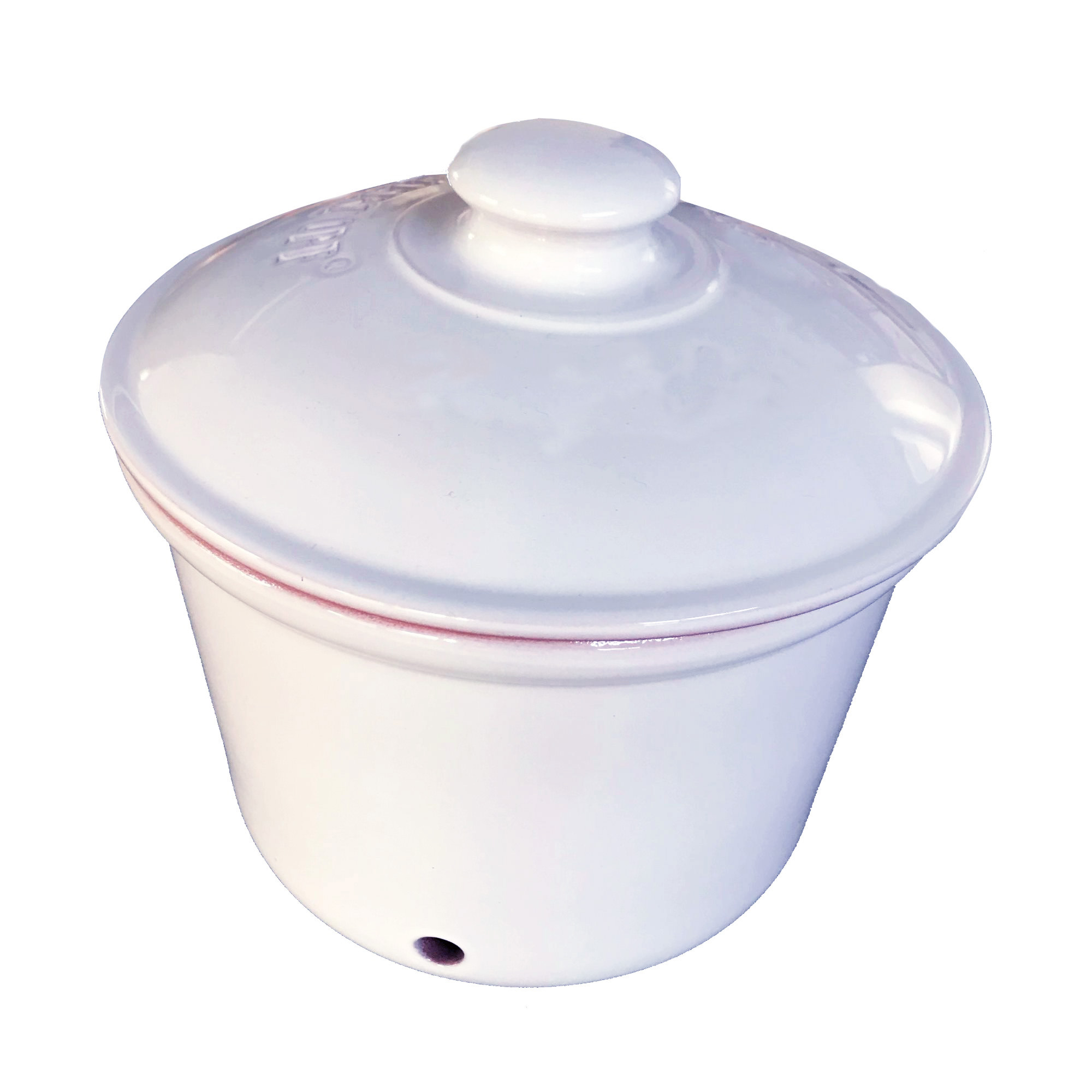 RÖMERTOPF Frische-Topf MAXI / Vorratstopf für Zwiebeln Zwiebeltopf Weiß 1,5 Liter
