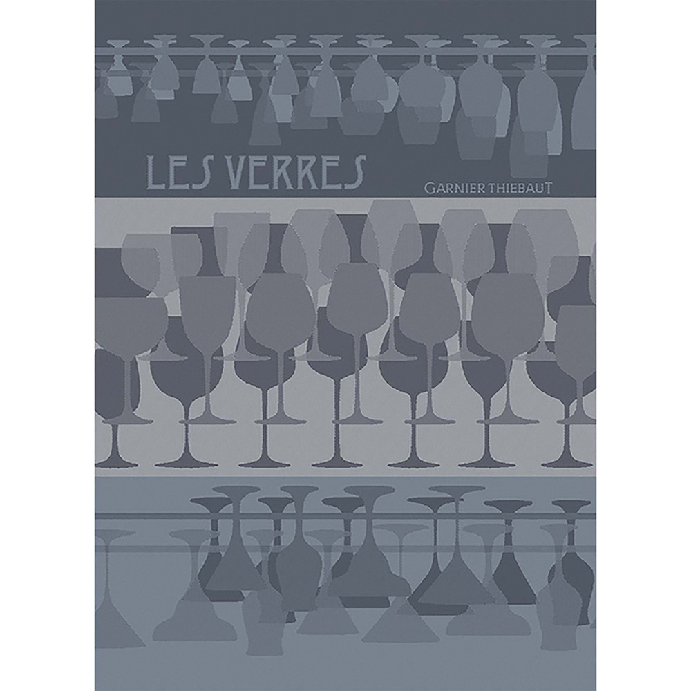 GARNIER-THIEBAUT Geschirrtuch LES VERRES À PIED (Gläser) 56 x 70 cm Baumwolle
