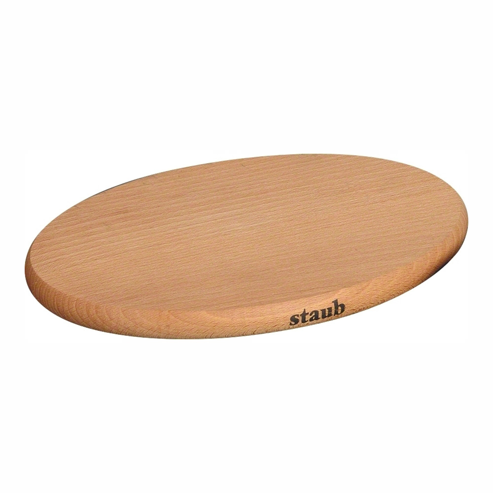 STAUB France Magnetischer Topfuntersetzer Holz oval 29 x 20 cm
