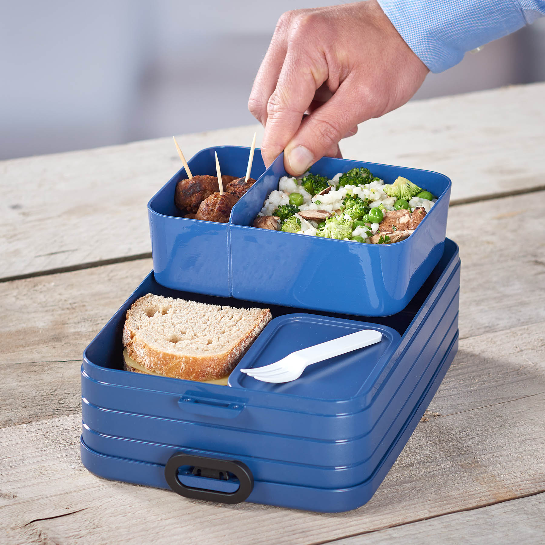 MEPAL Set mit 2 Verschluss-Clips für Bento Lunchbox TAKE A BREAK