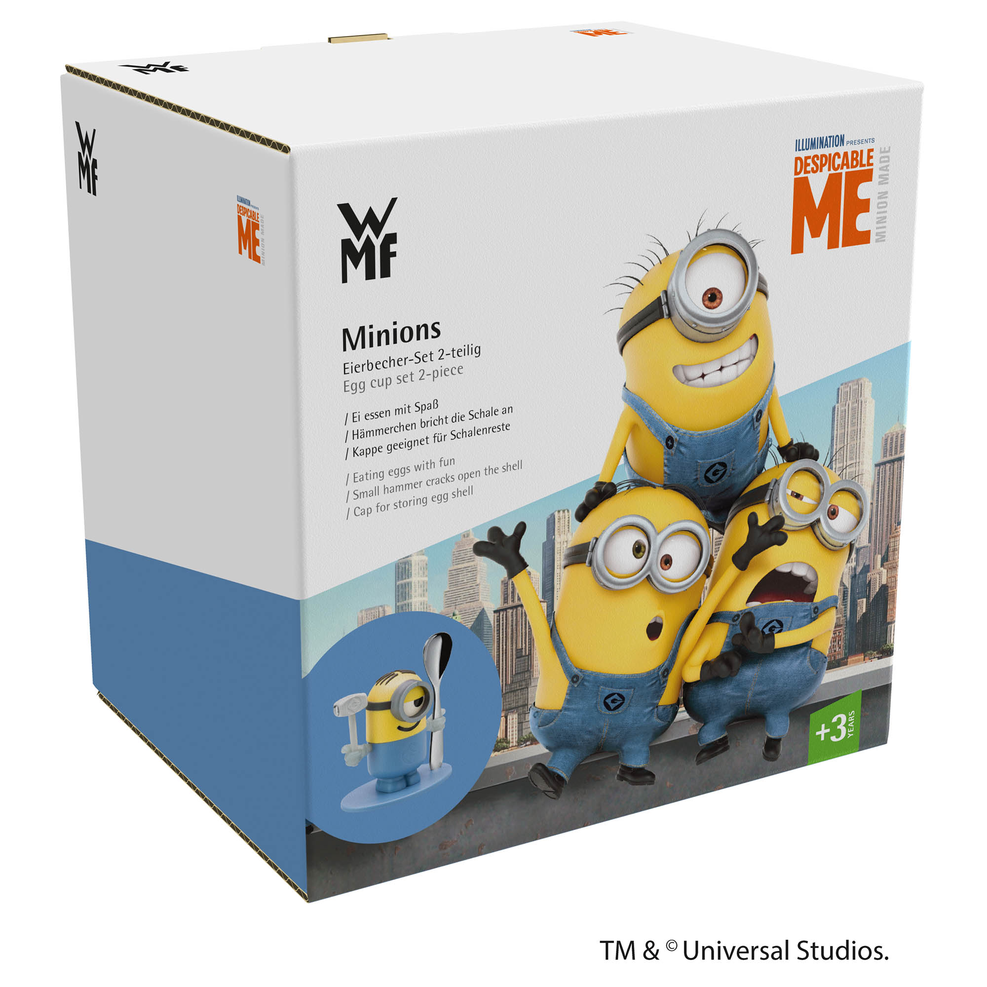 WMF egg cup with egg spoon MINIONS