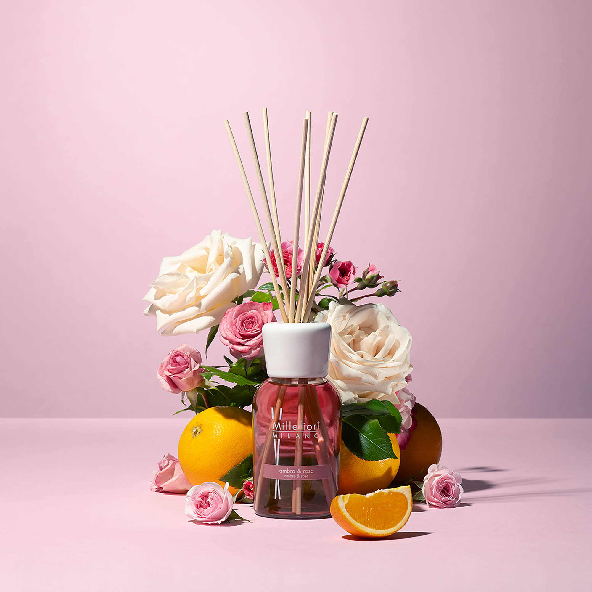 MILLEFIORI MILANO Raumduft Diffuser 250 ml AMBRA & ROSA