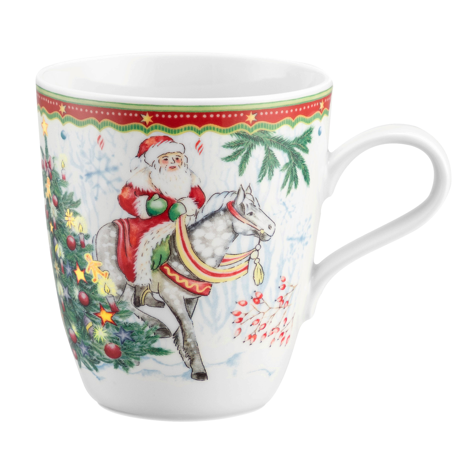 Seltmann Weiden WEIHNACHTSBECHER 65295 Becher mit Henkel 0,4 Liter Weihnachtsmann