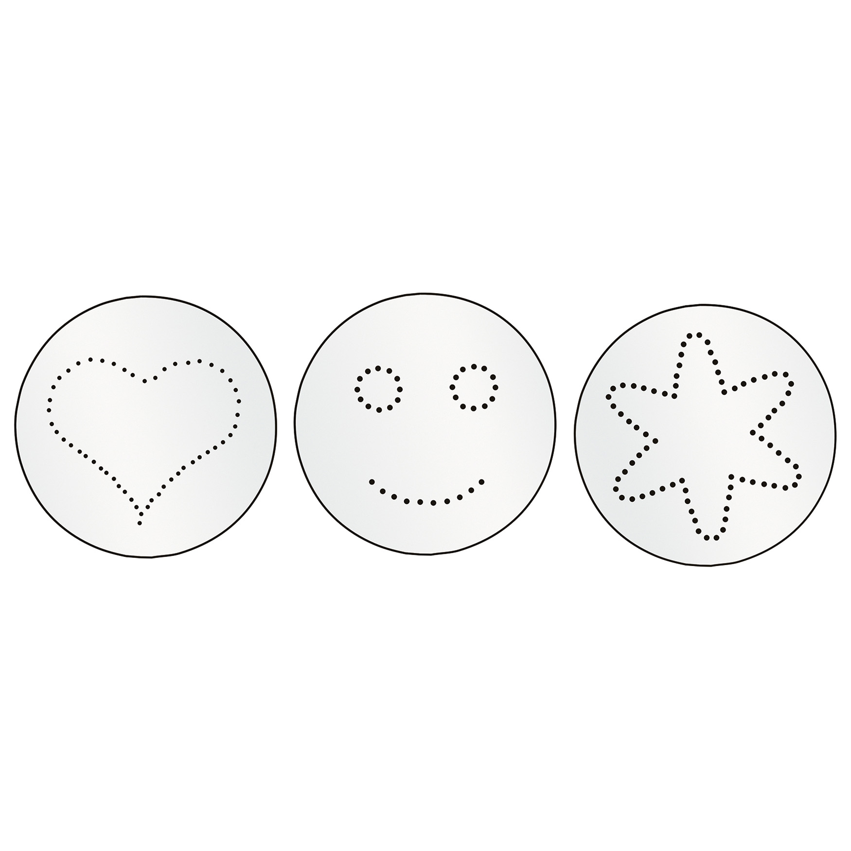 CILIO Deko­rier­streuer Edel­stahl mit 3 Scha­blo­nen für Cappuccino­