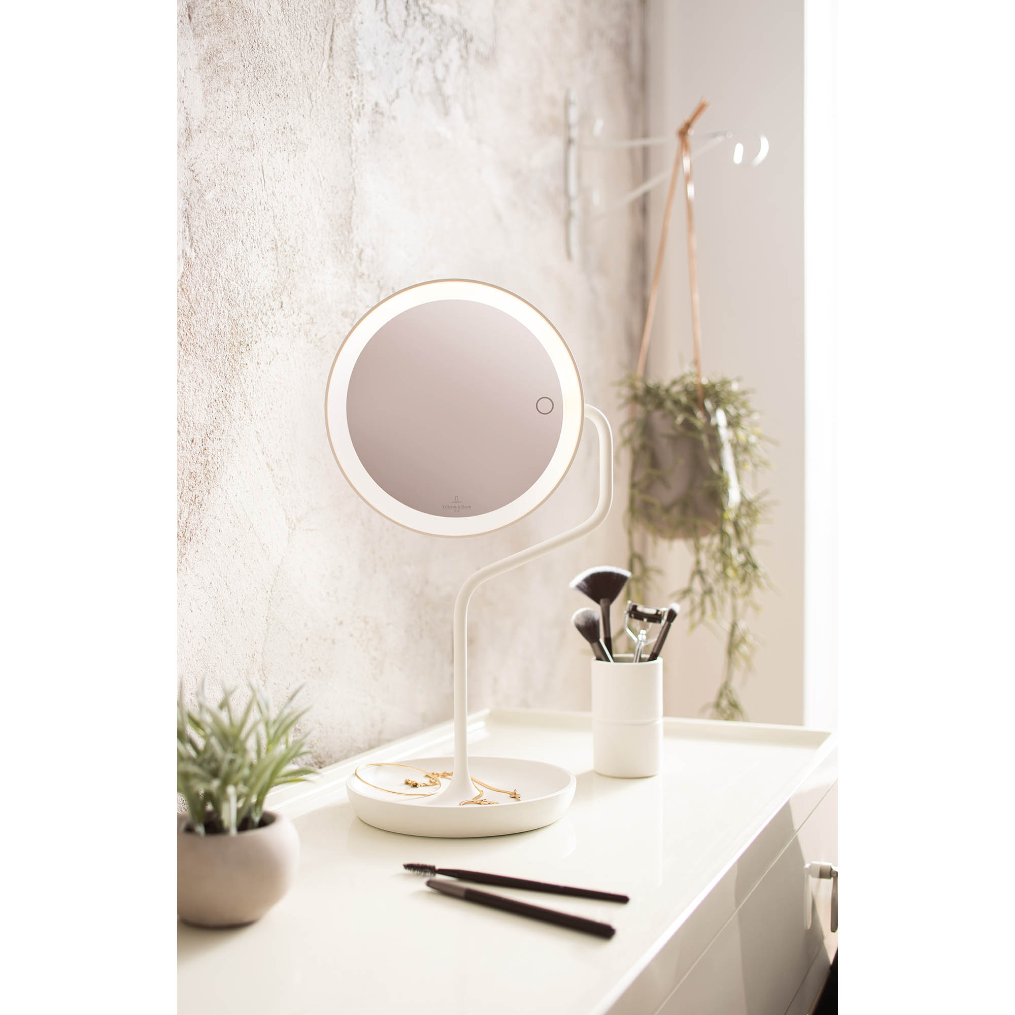 VILLEROY & BOCH Kosmetikspiegel VERSAILLES schwarz mit LED-Beleuchtung